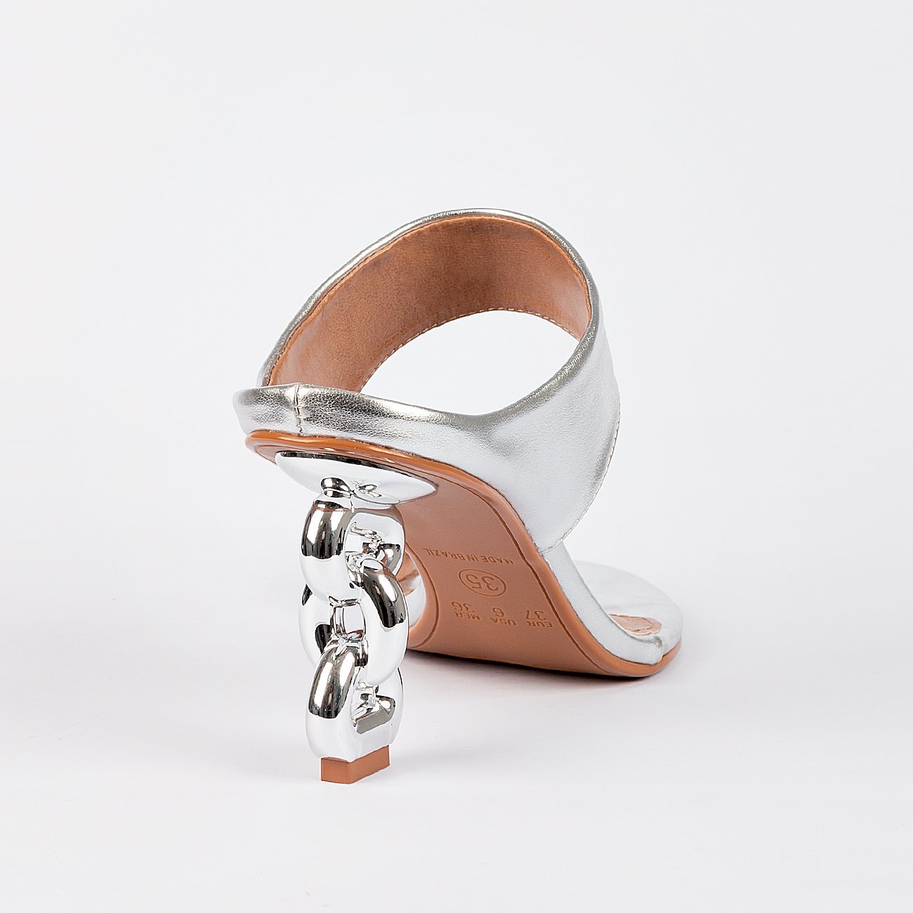 Sandália de Salto Nina Prata 4