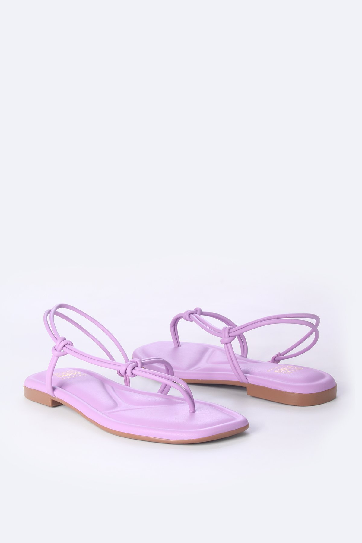 Sandália Rasteira com tira Transversal leve Roxo 5