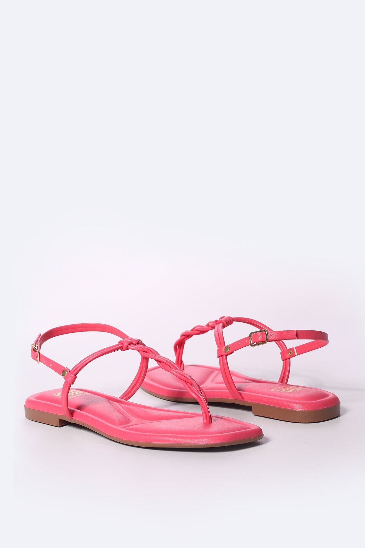 Sandália Rasteira Tira Trançada Soft Rosa 4