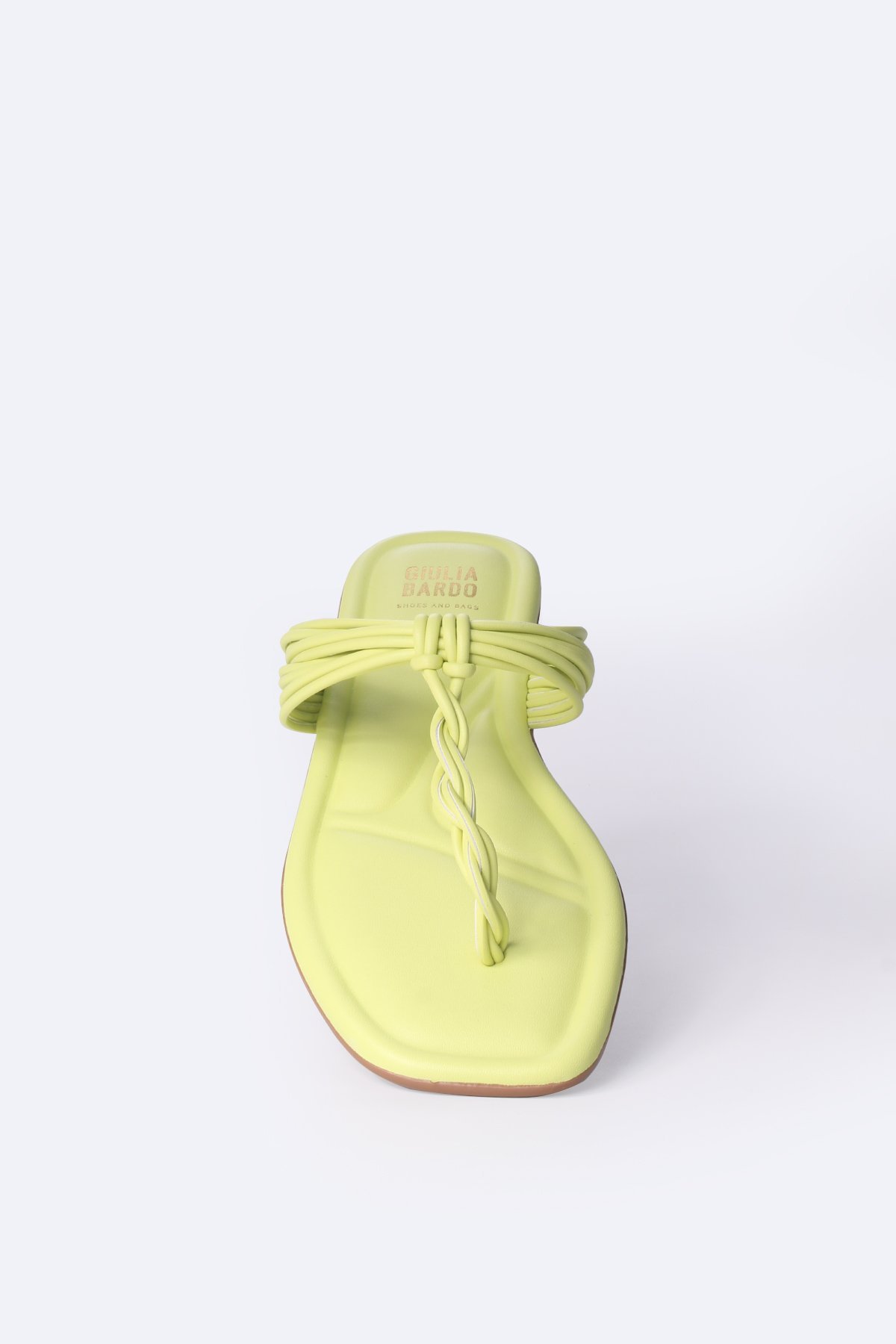 Sandália Rasteira com tira trançada Amarelo 3