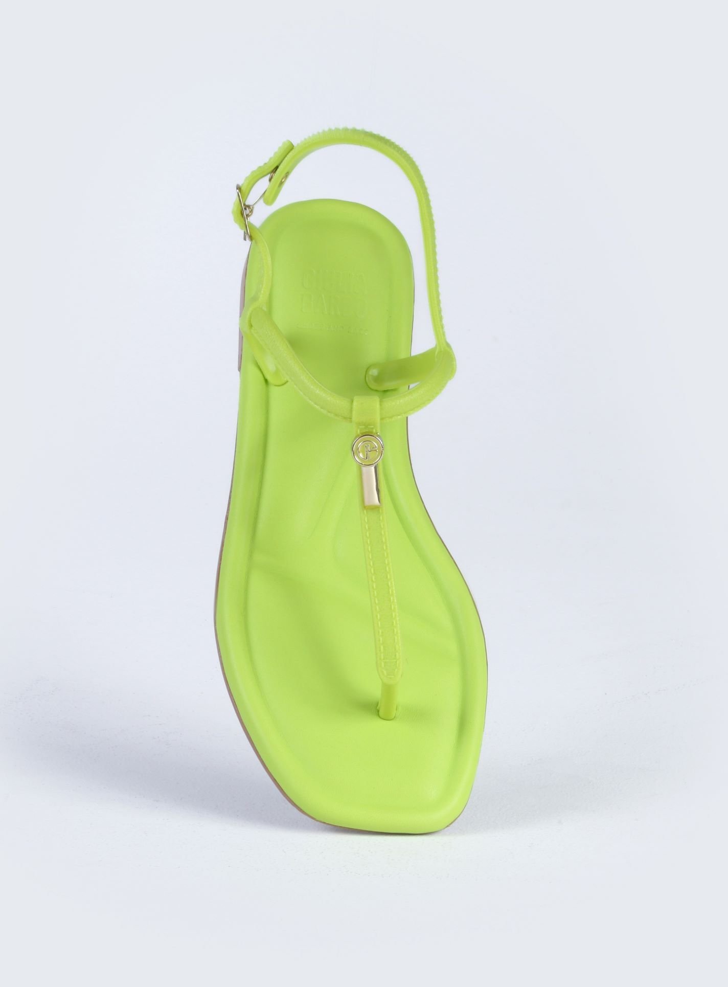 Sandália Rasteira Flat com texturas Verde 2