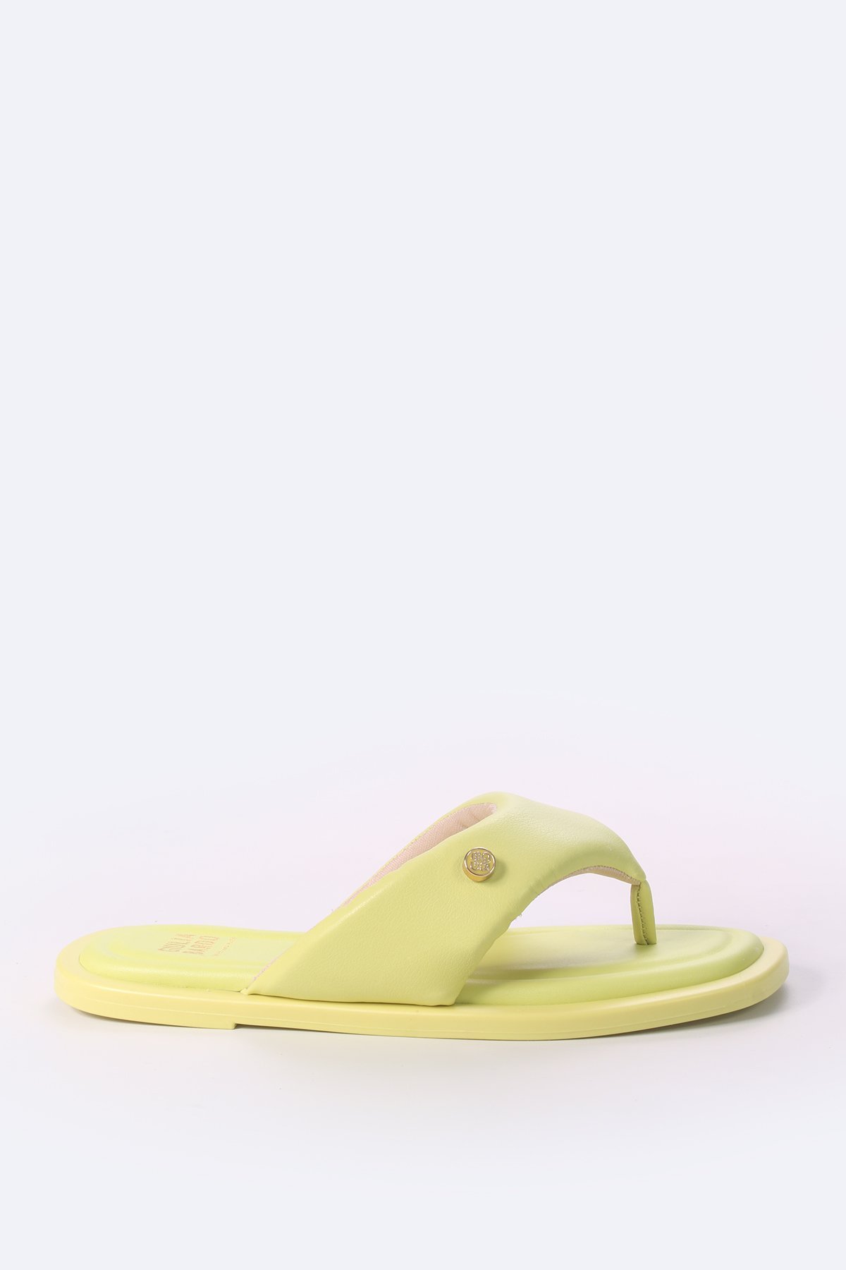 Sandália Rasteira com Cabedal comfort