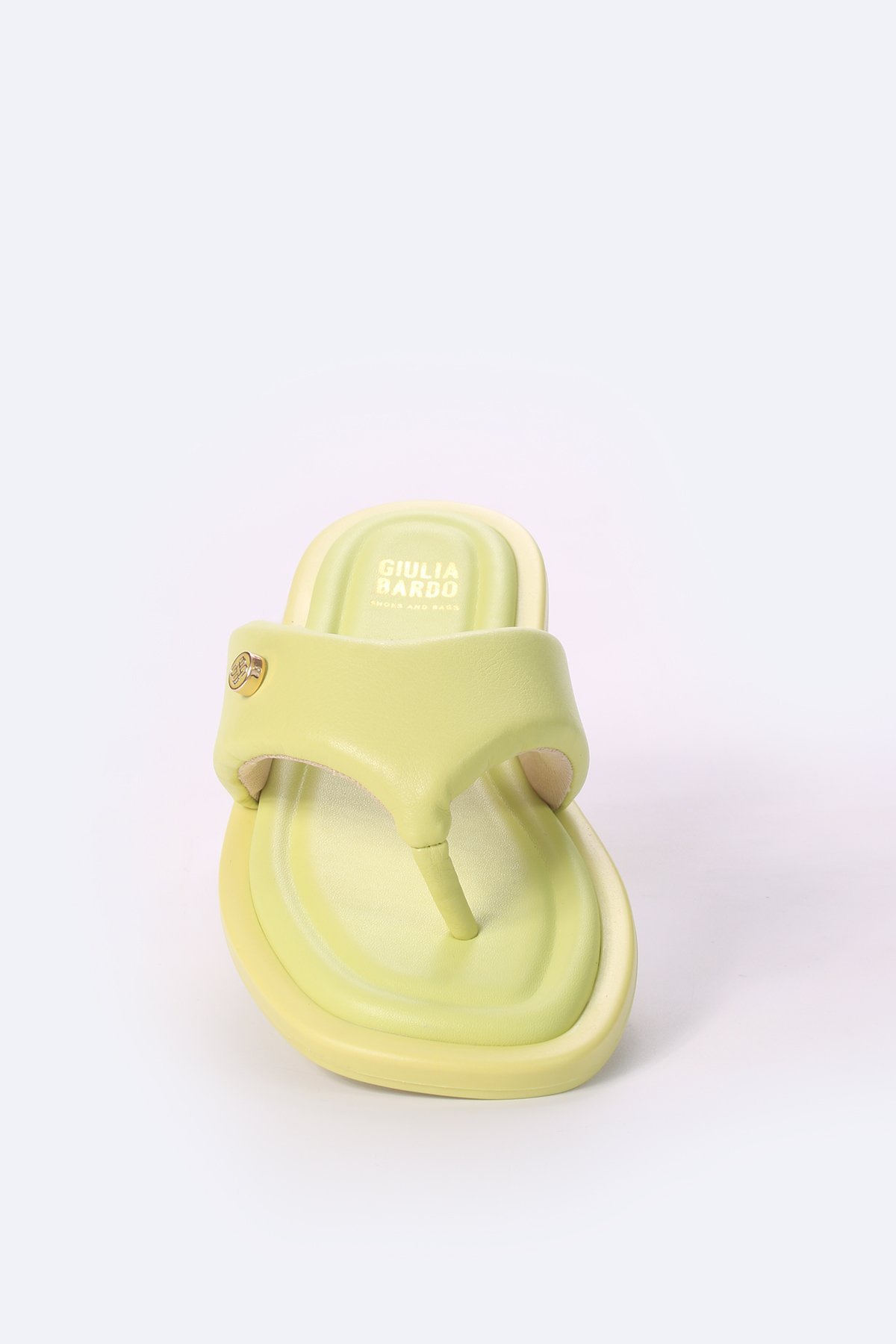 Sandália Rasteira com Cabedal comfort Amarelo 3