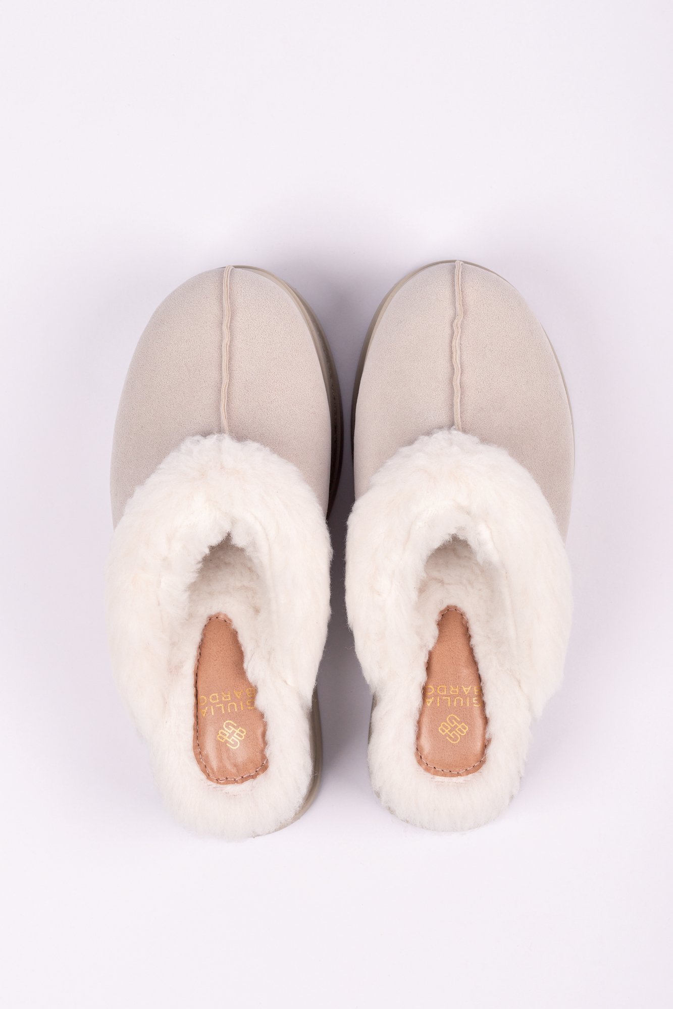 Clog Analu em camurça peluciada Bege 5