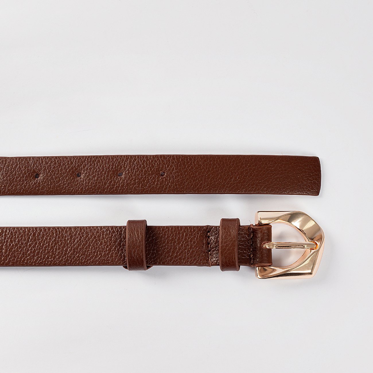 Cinto Madu Fivela Dourada Orgânica Marrom 3