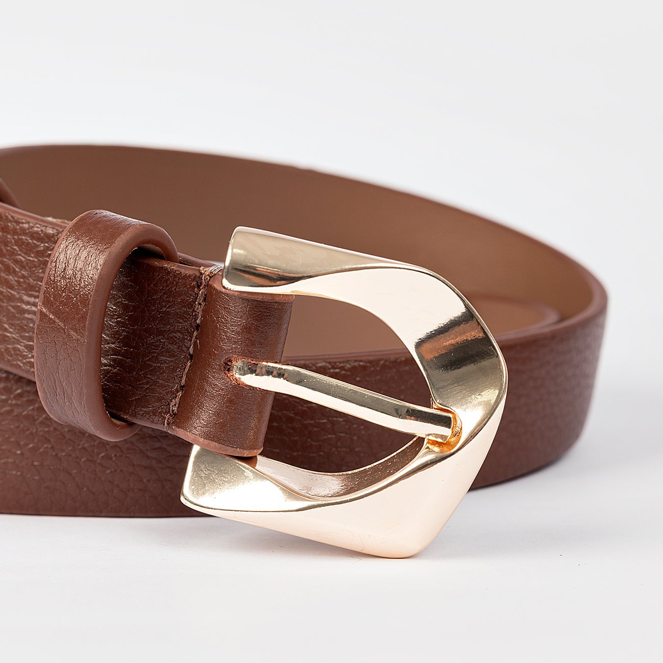 Cinto Madu Fivela Dourada Orgânica Marrom 4