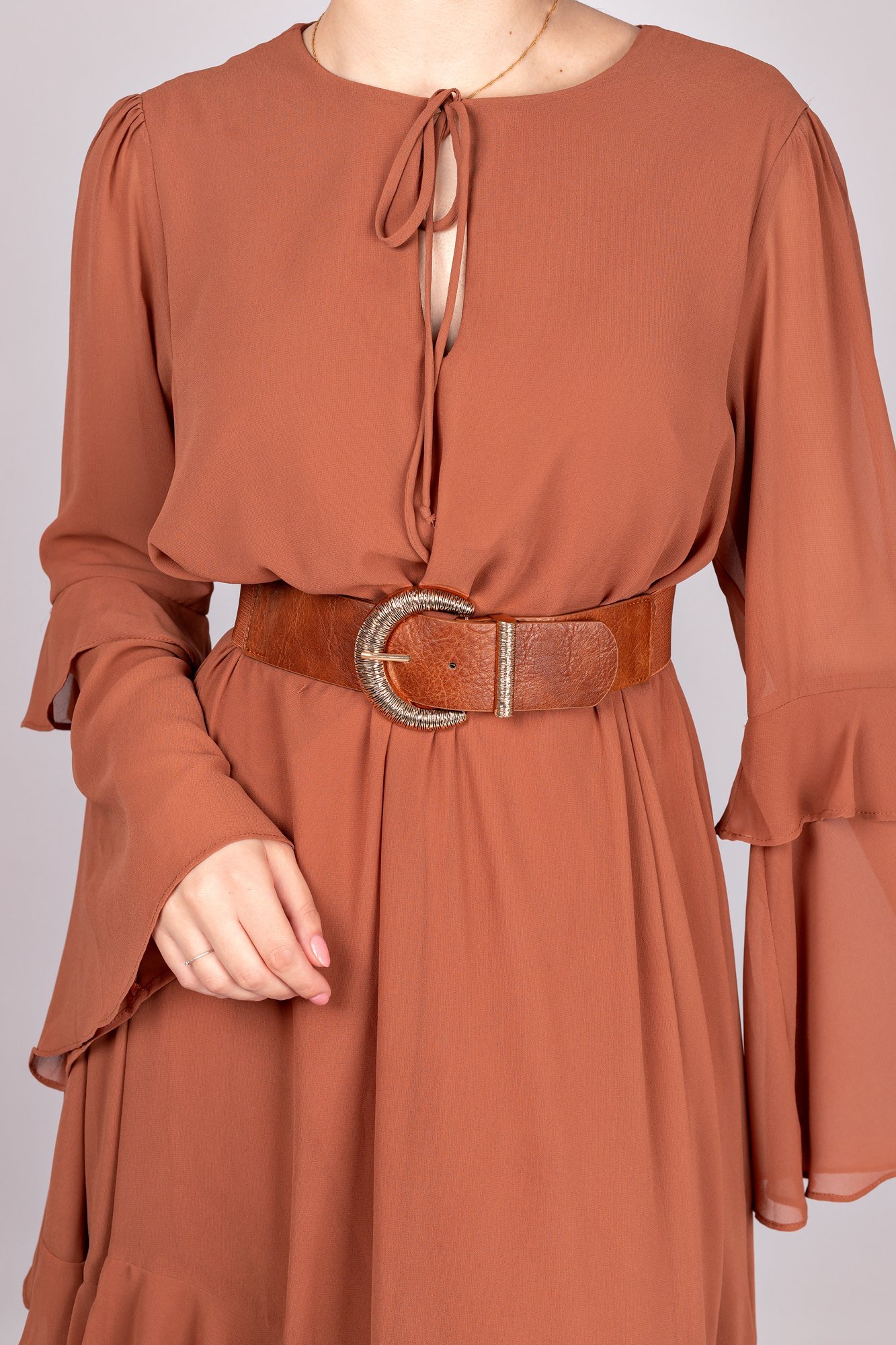 Cinto Vera Elastico Largo Marrom 2