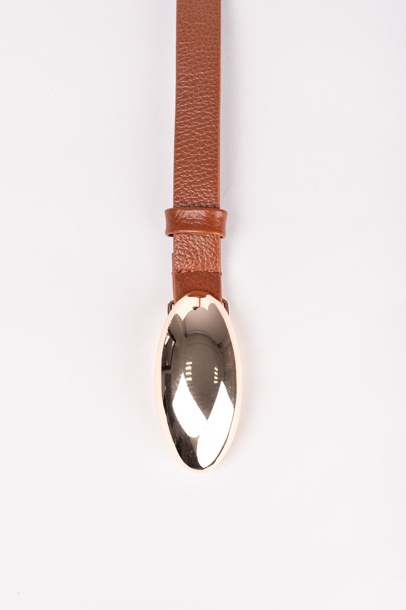 Cinto Janaina Couro Gota Dourada Marrom 3