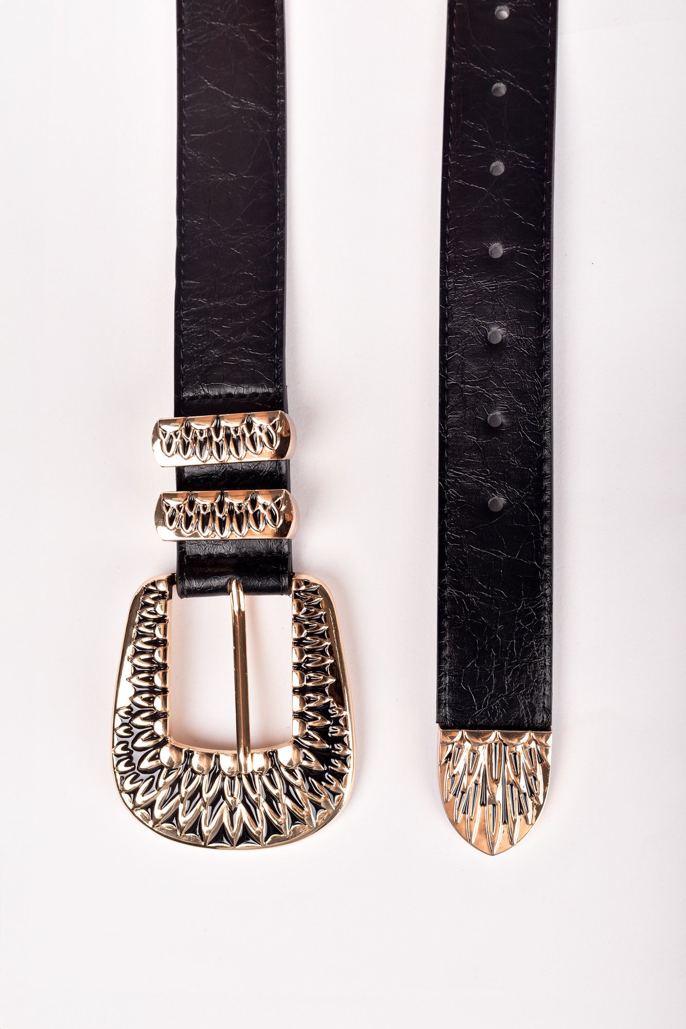 Cinto Elaine Fivela Texturizada Preto 4