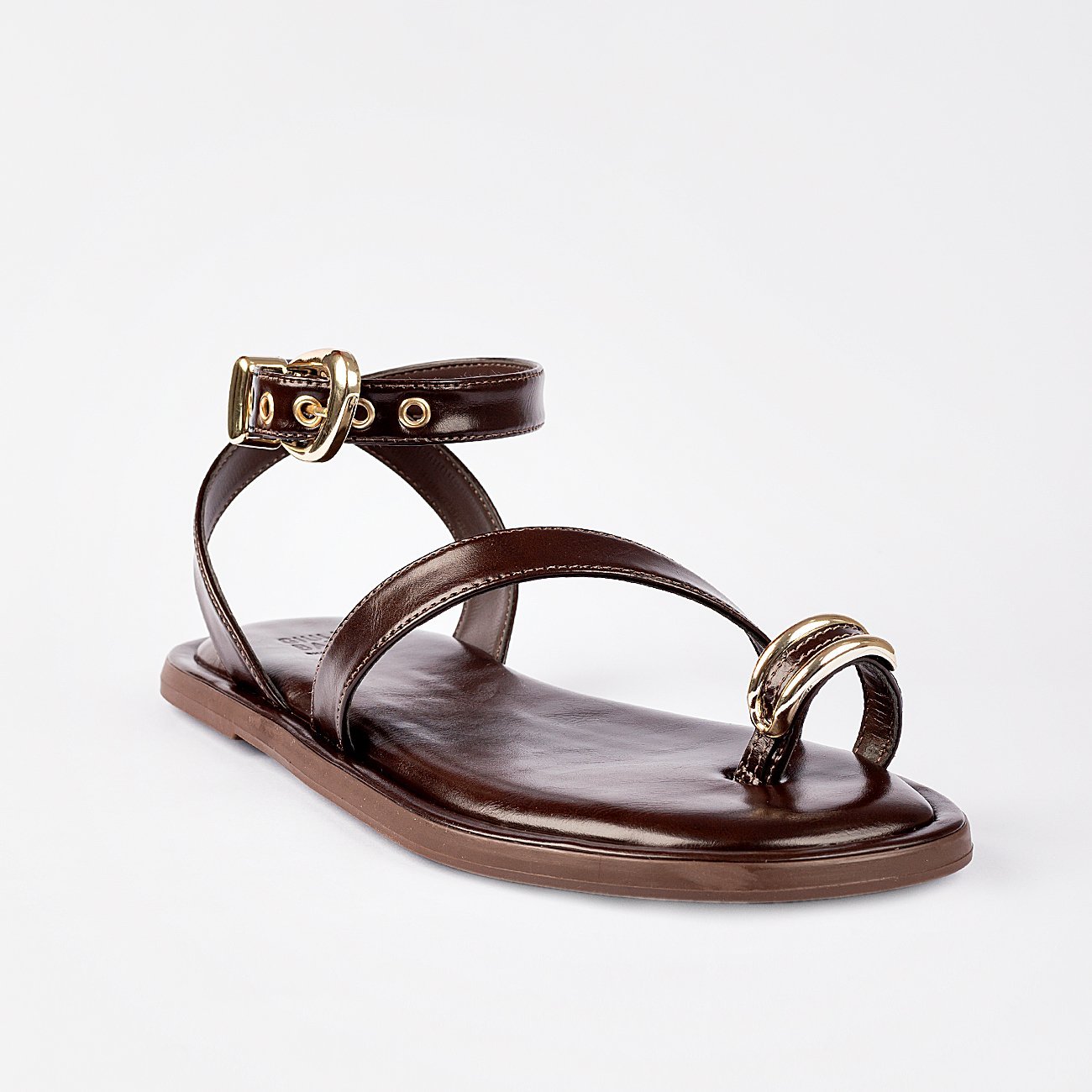 Sandália Rasteira Siena Marrom 3