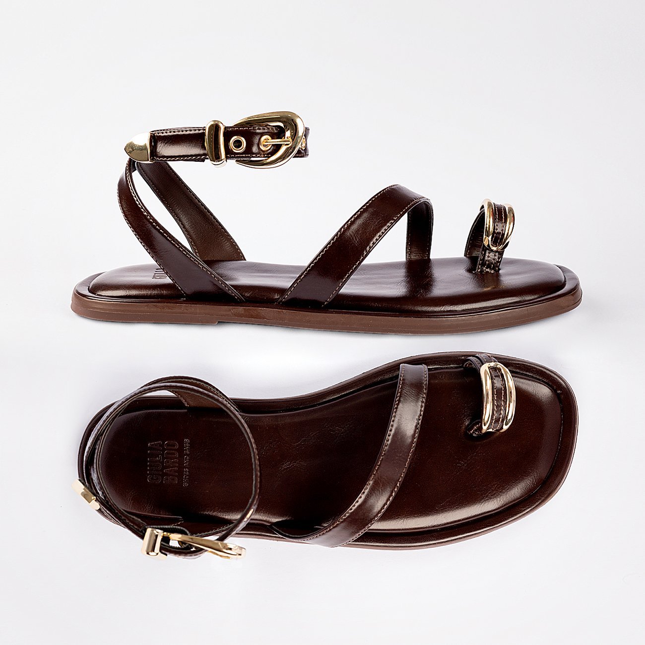 Sandália Rasteira Siena Marrom 6