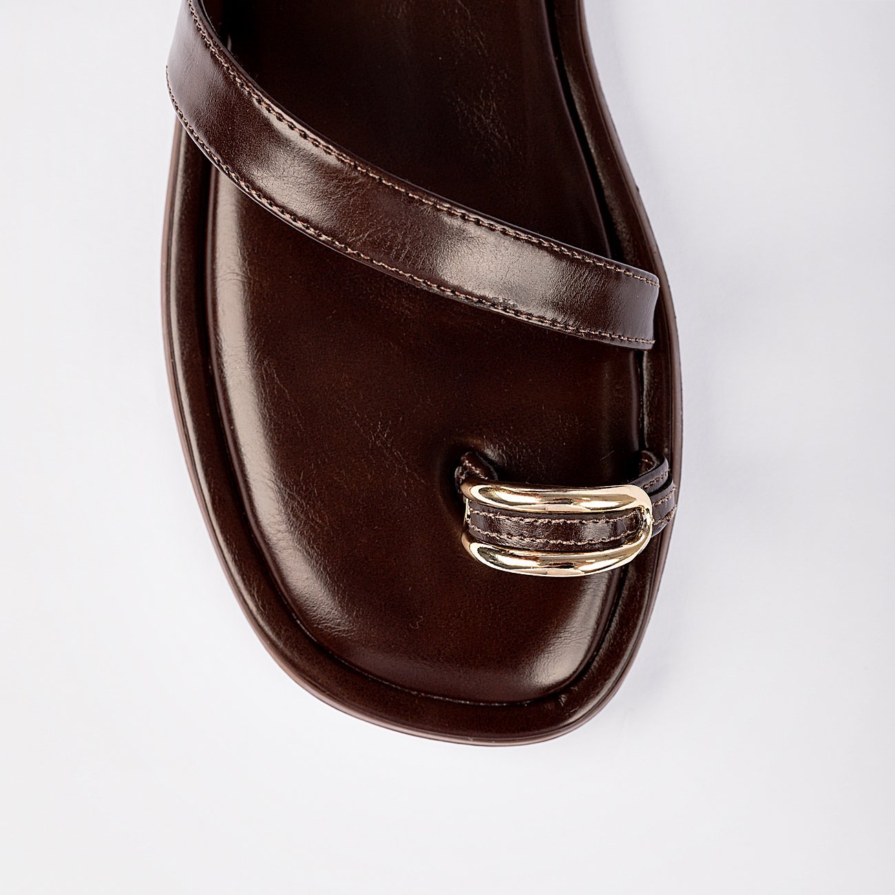 Sandália Rasteira Siena Marrom 7