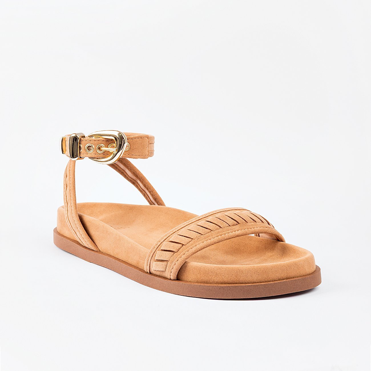 Sandália Papete Clara em Camurça Bege 3