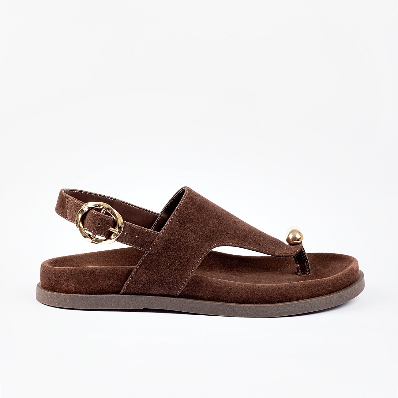 Sandália Papete Ayla em Camurça