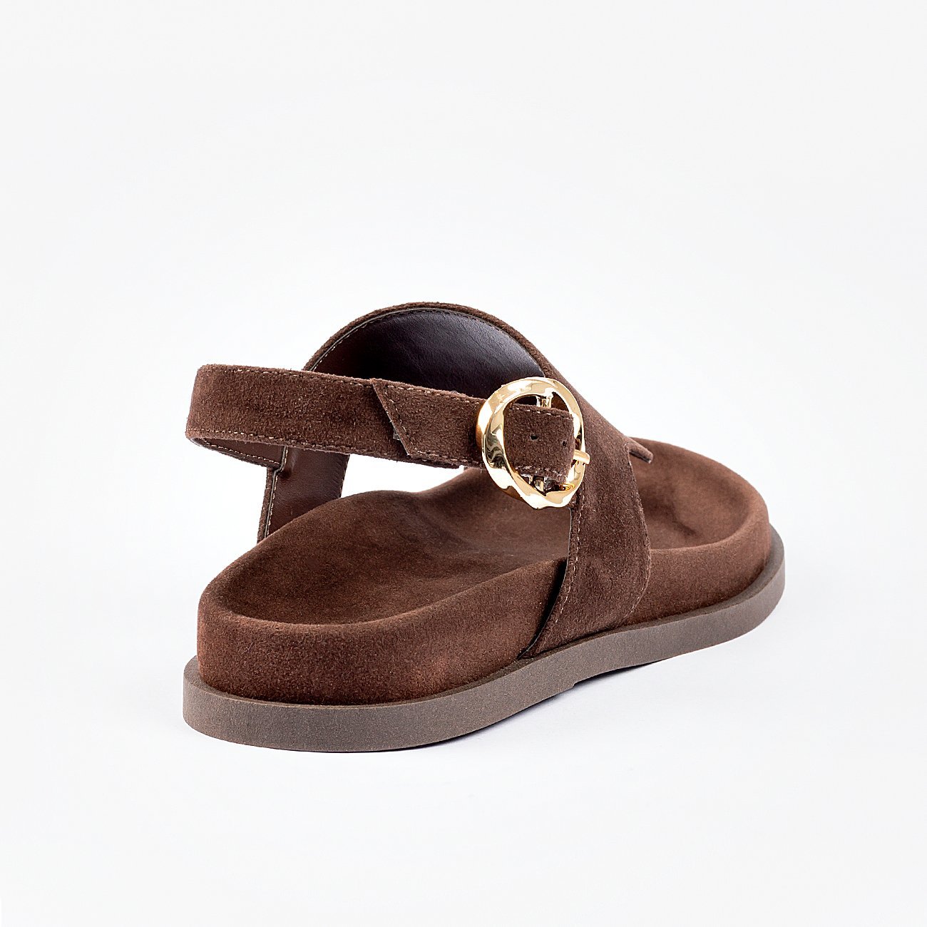 Sandália Papete Ayla em Camurça Marrom 4