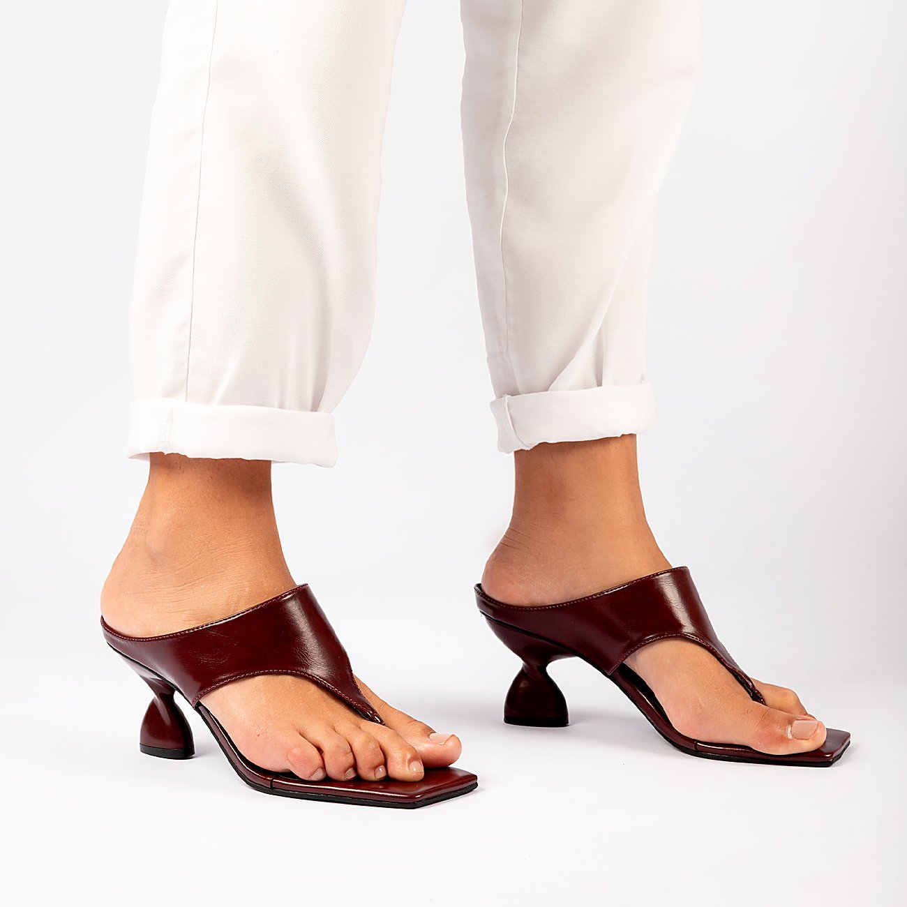 Sandália de Salto Mila Bordô 2