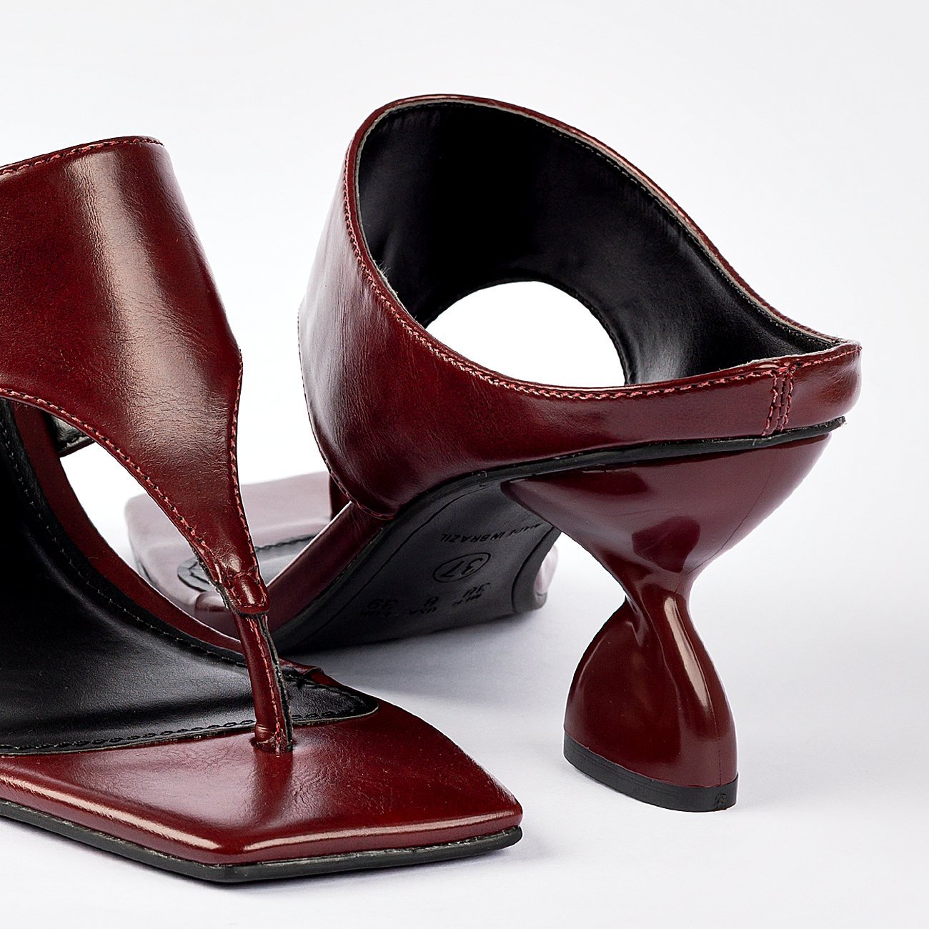 Sandália de Salto Mila Bordô 5