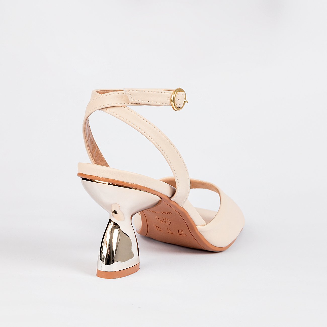 Sandália Salto Kaori Branco 4