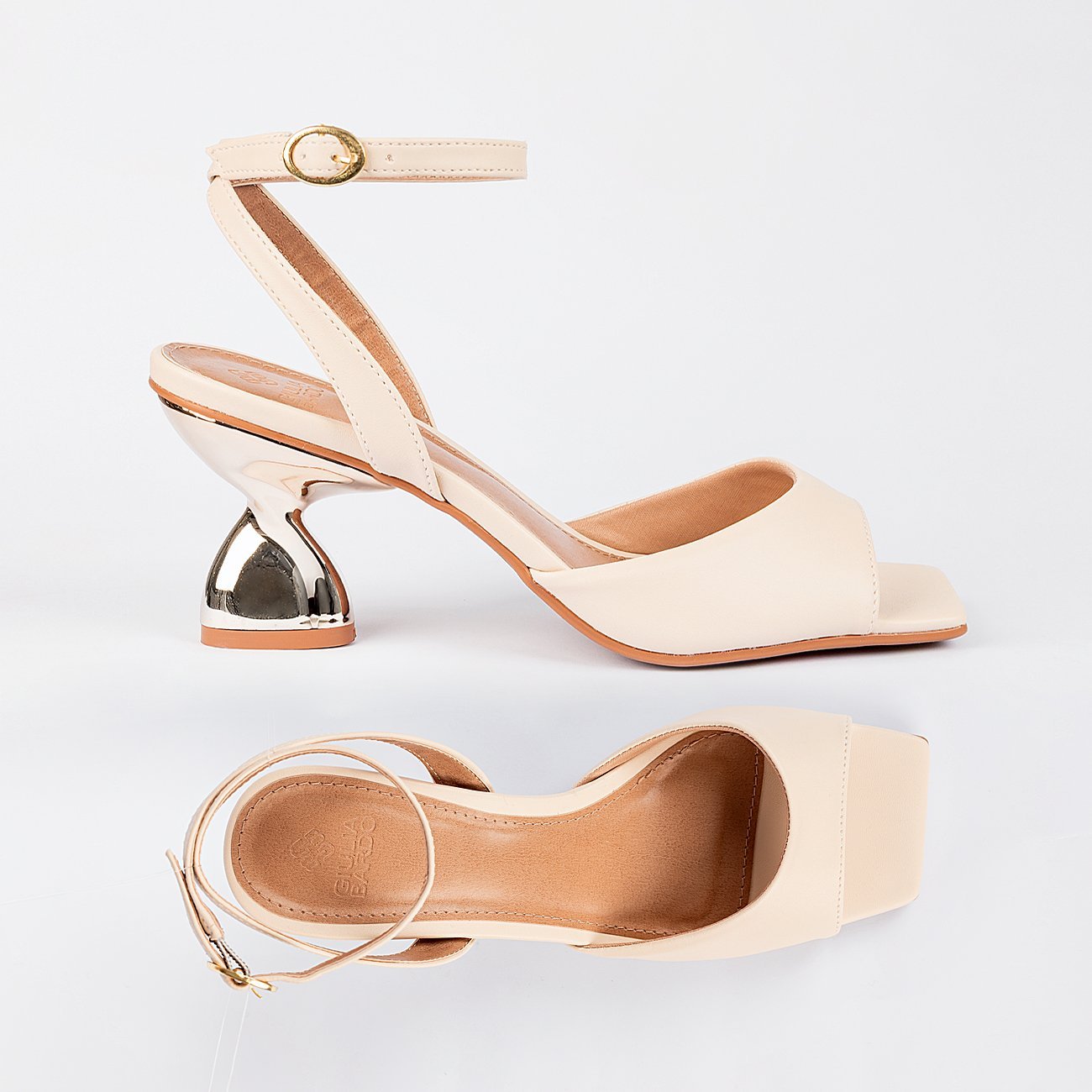 Sandália Salto Kaori Branco 6