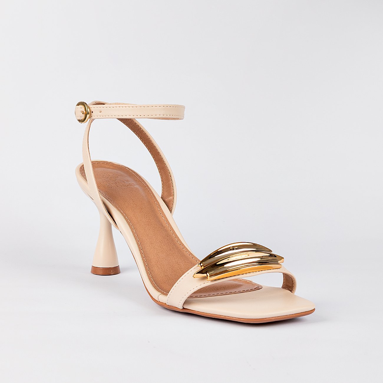 Sandália Salto Fino Mavie Branco 3