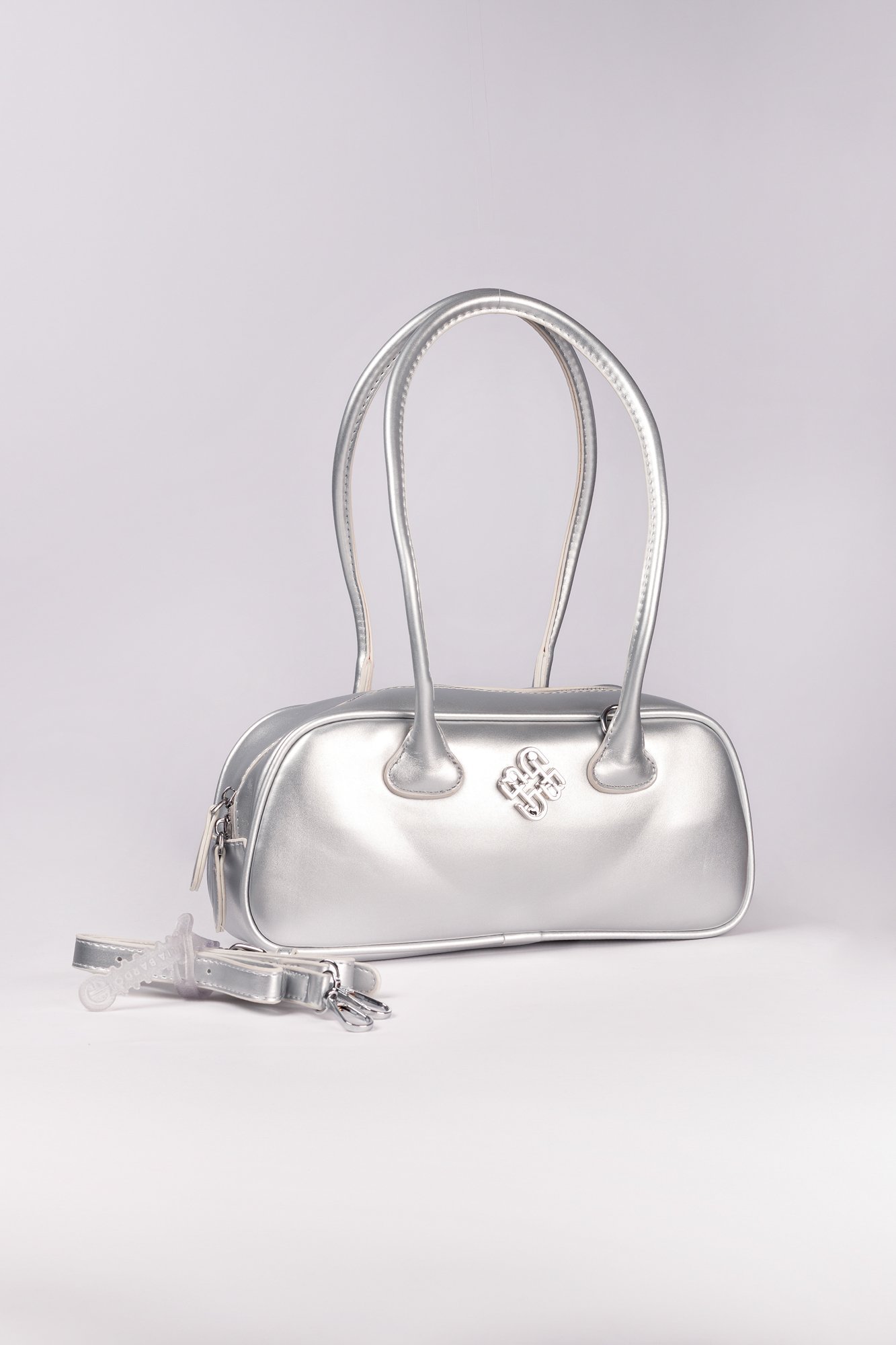 Bolsa Ivy de Ombro Transversal em PU Prata 5