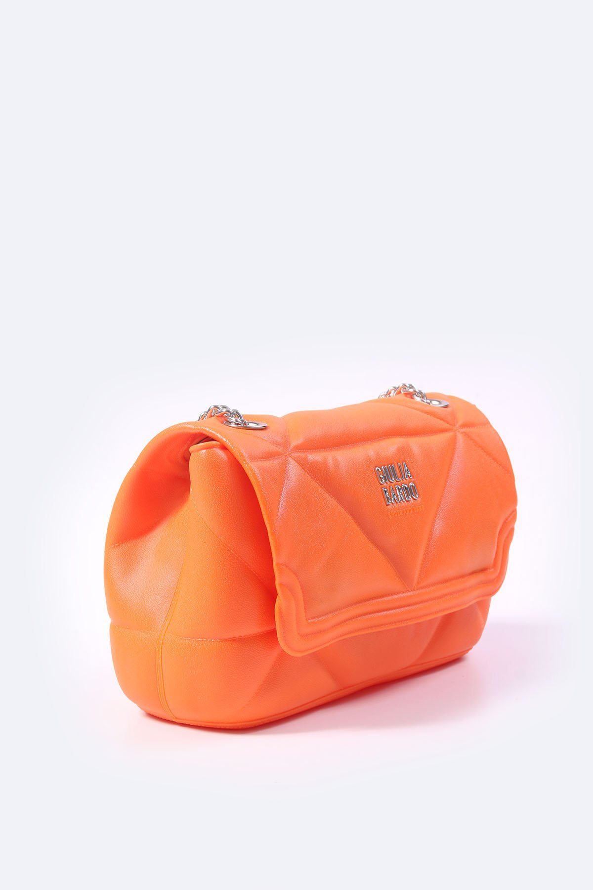 Bolsa Quiled Suzaninha Alça Níquel Laranja 2