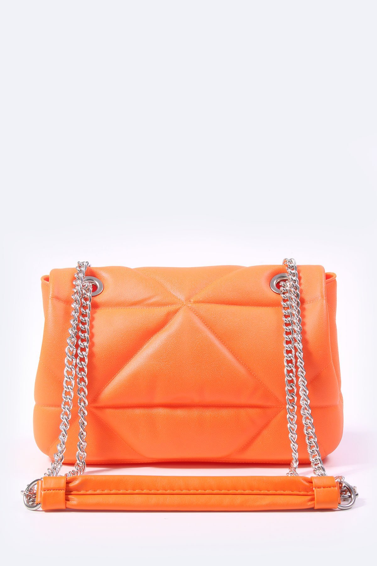 Bolsa Quiled Suzaninha Alça Níquel Laranja 3