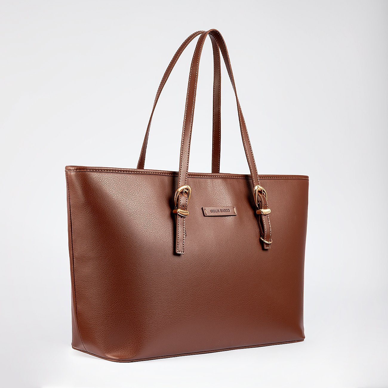 Bolsa Shopping Helena em P.U Marrom 2