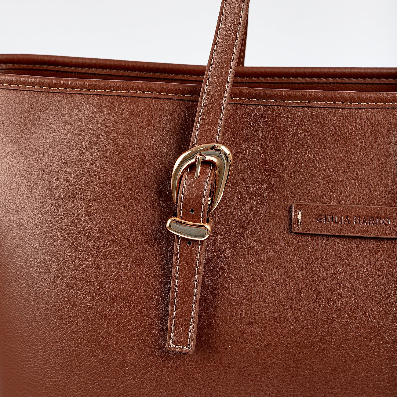 Bolsa Shopping Helena em P.U Marrom 4