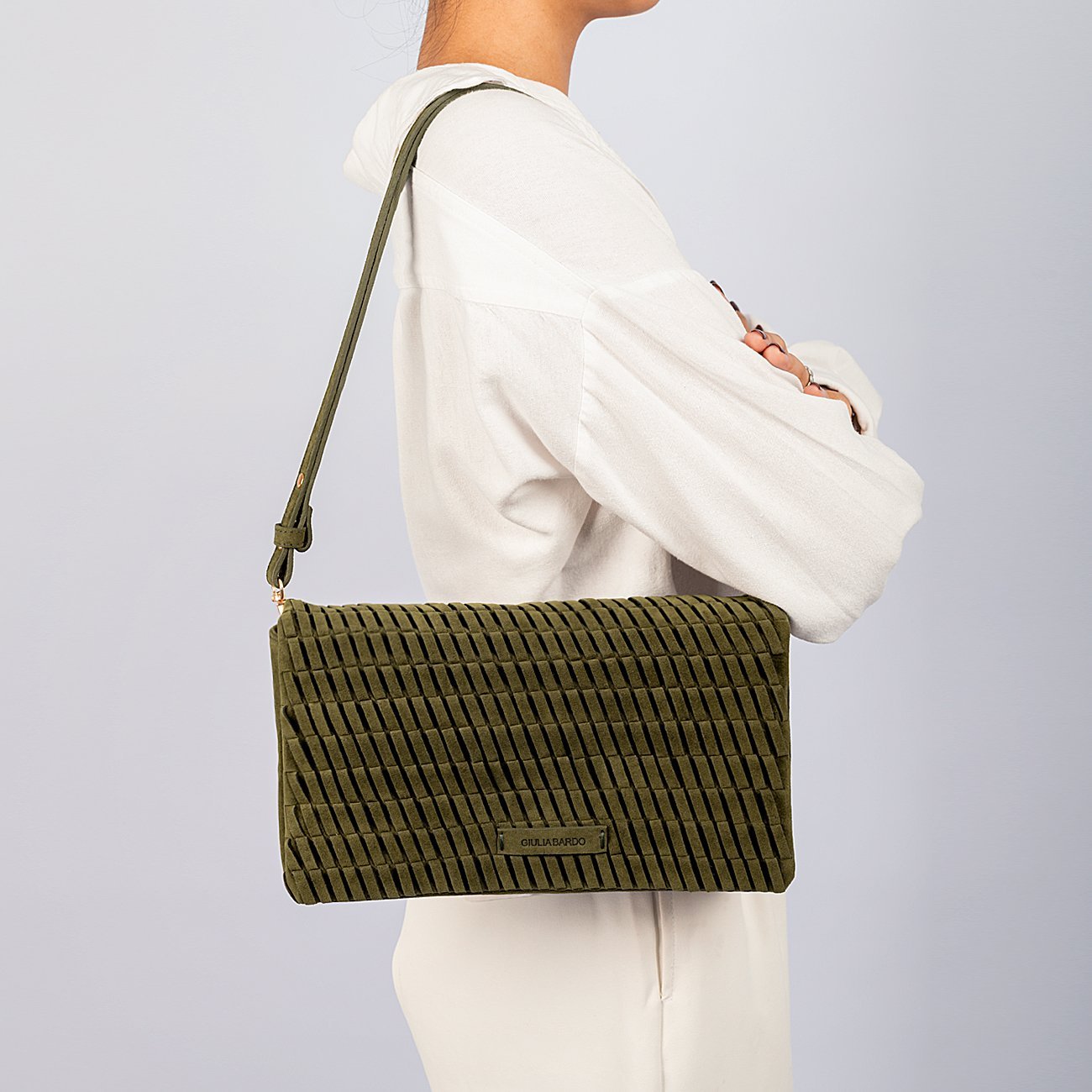 Bolsa Shoulder Bag Anne Trançada Verde 2