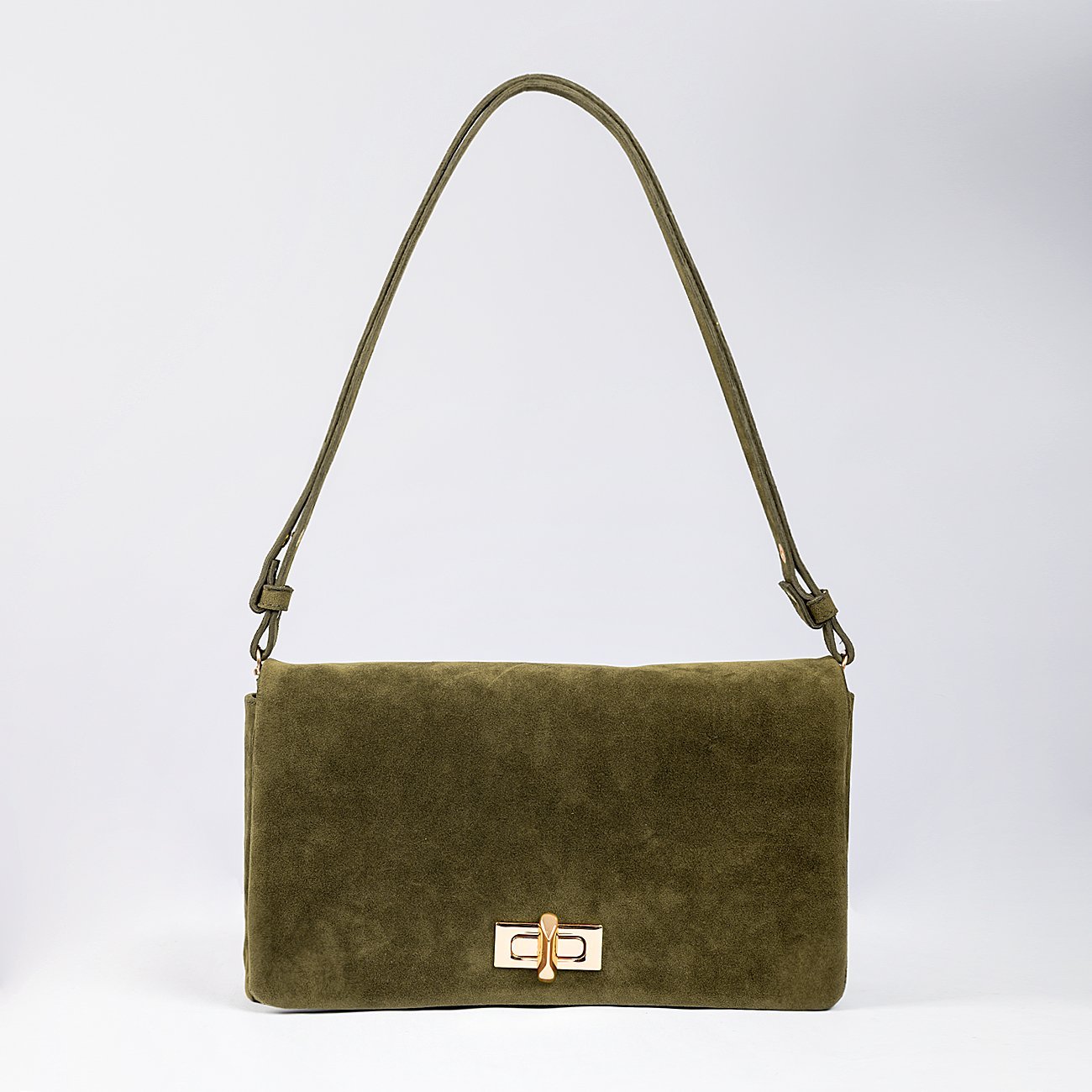 Bolsa Shoulder Bag Mavie em Camurça