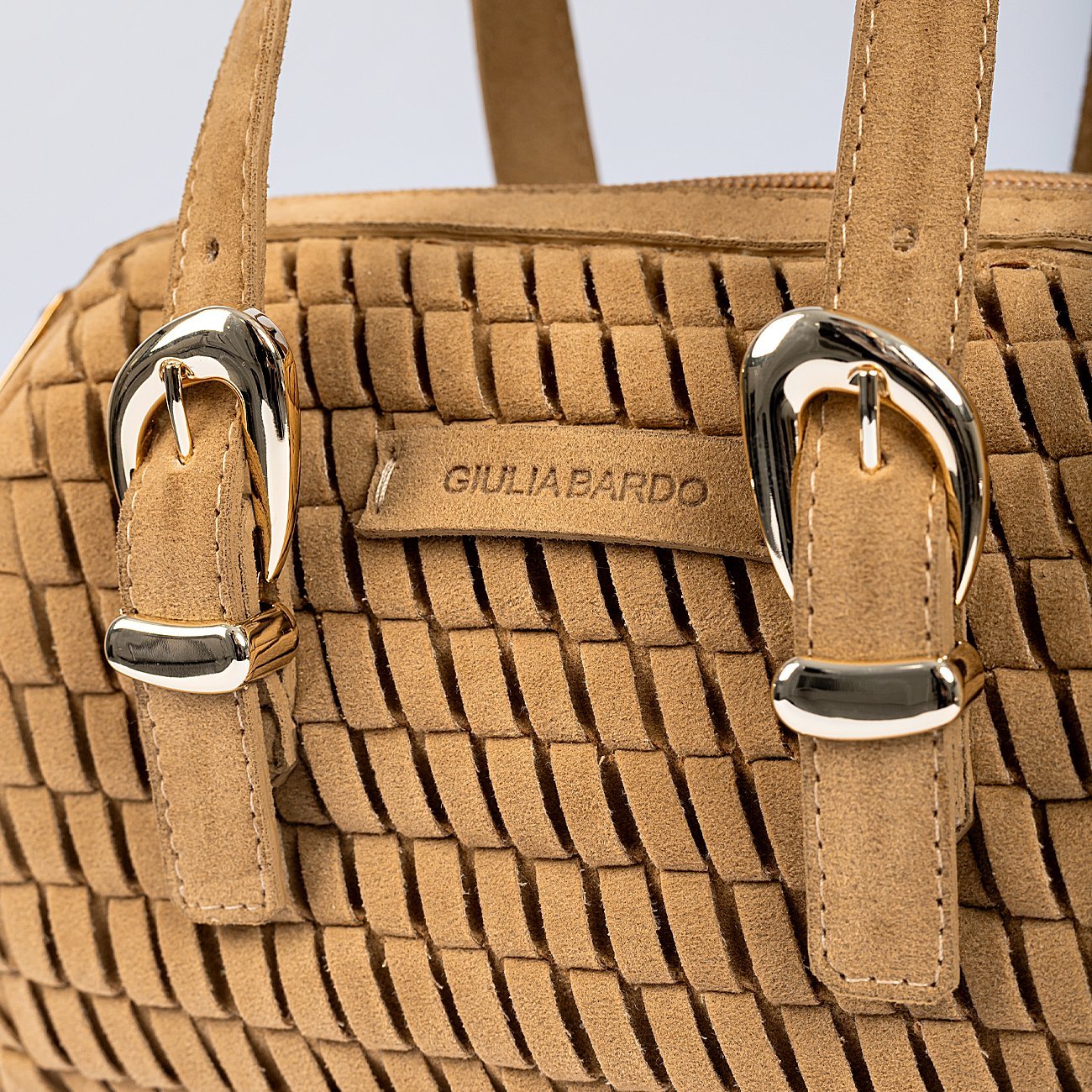 Bolsa Satchel Mia Trançada Bege 6