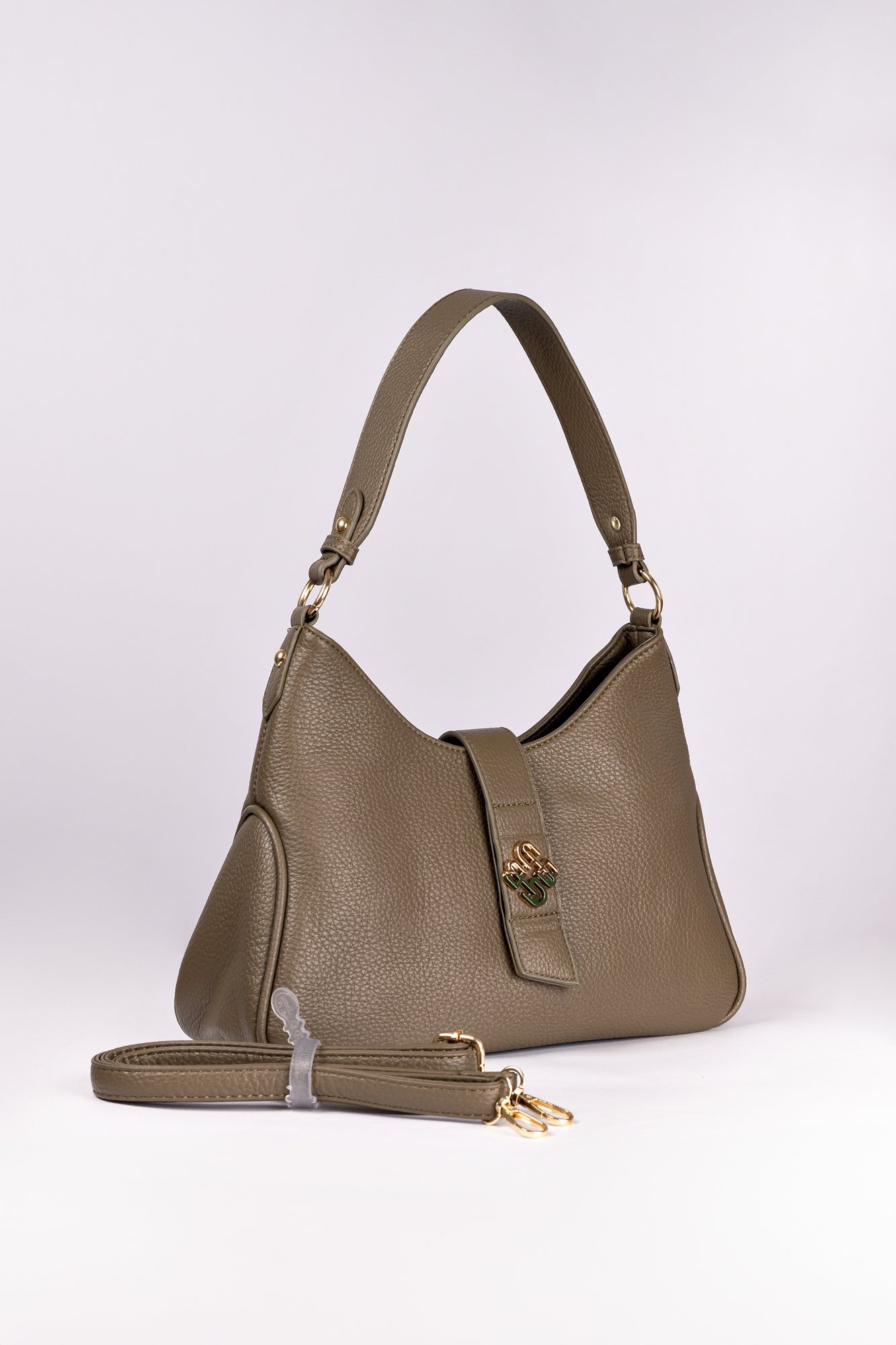 Bolsa Tiracolo Alana em PU Cinza 4