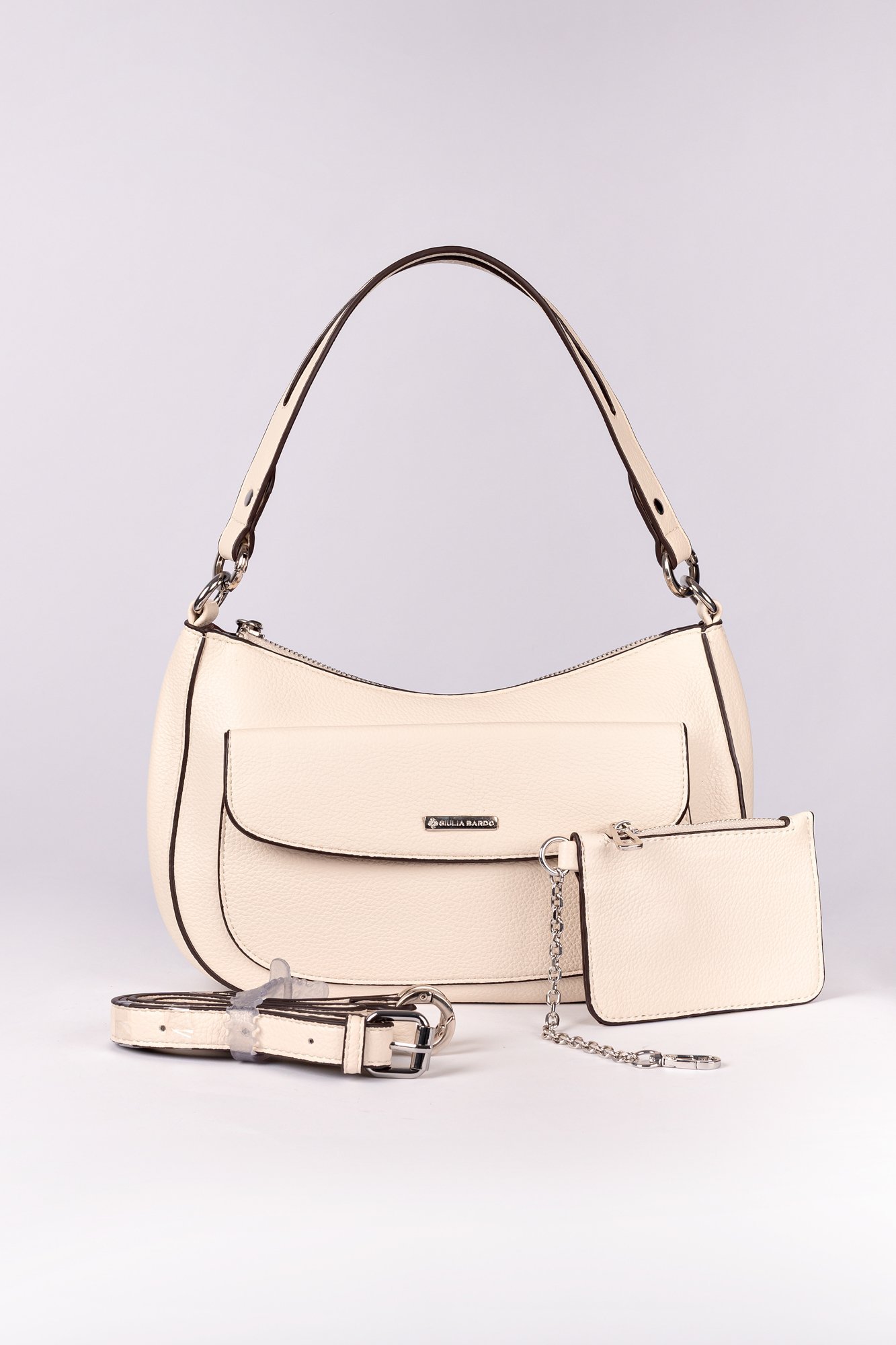 Bolsa Tiracolo Antonella em PU Branco 1