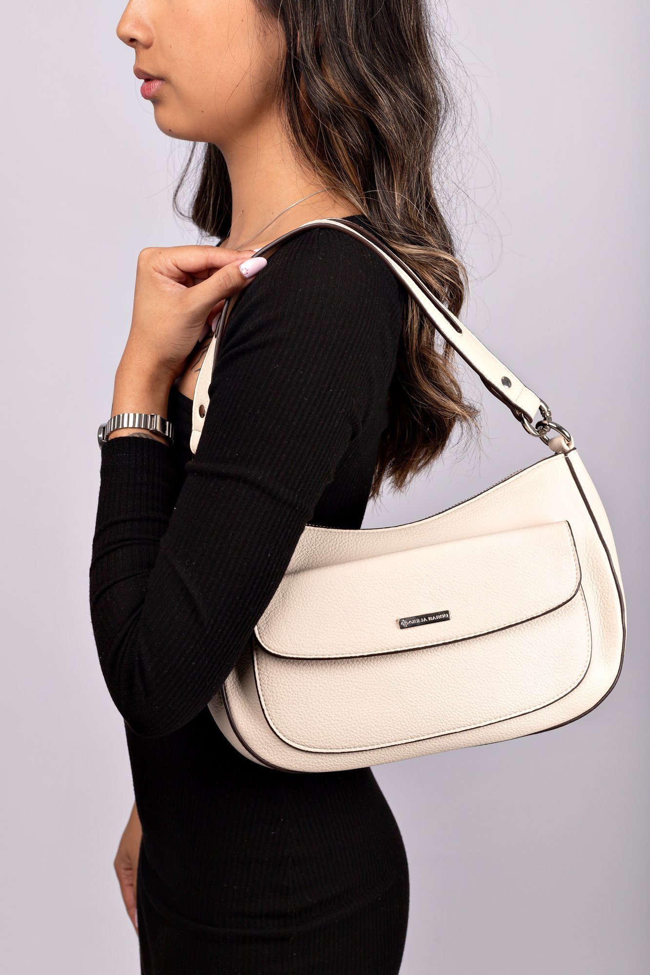 Bolsa Tiracolo Antonella em PU Branco 2