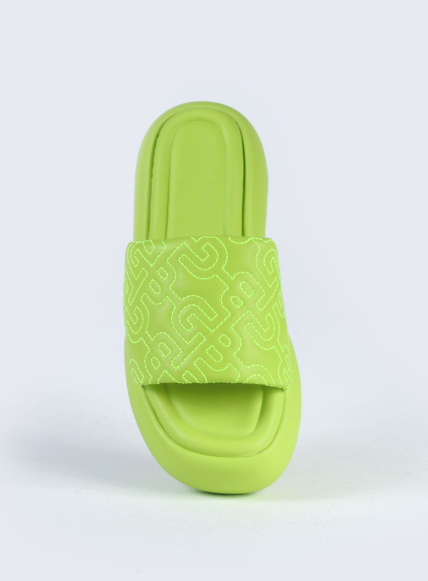 Sandália Plataforma com costura Verde 2