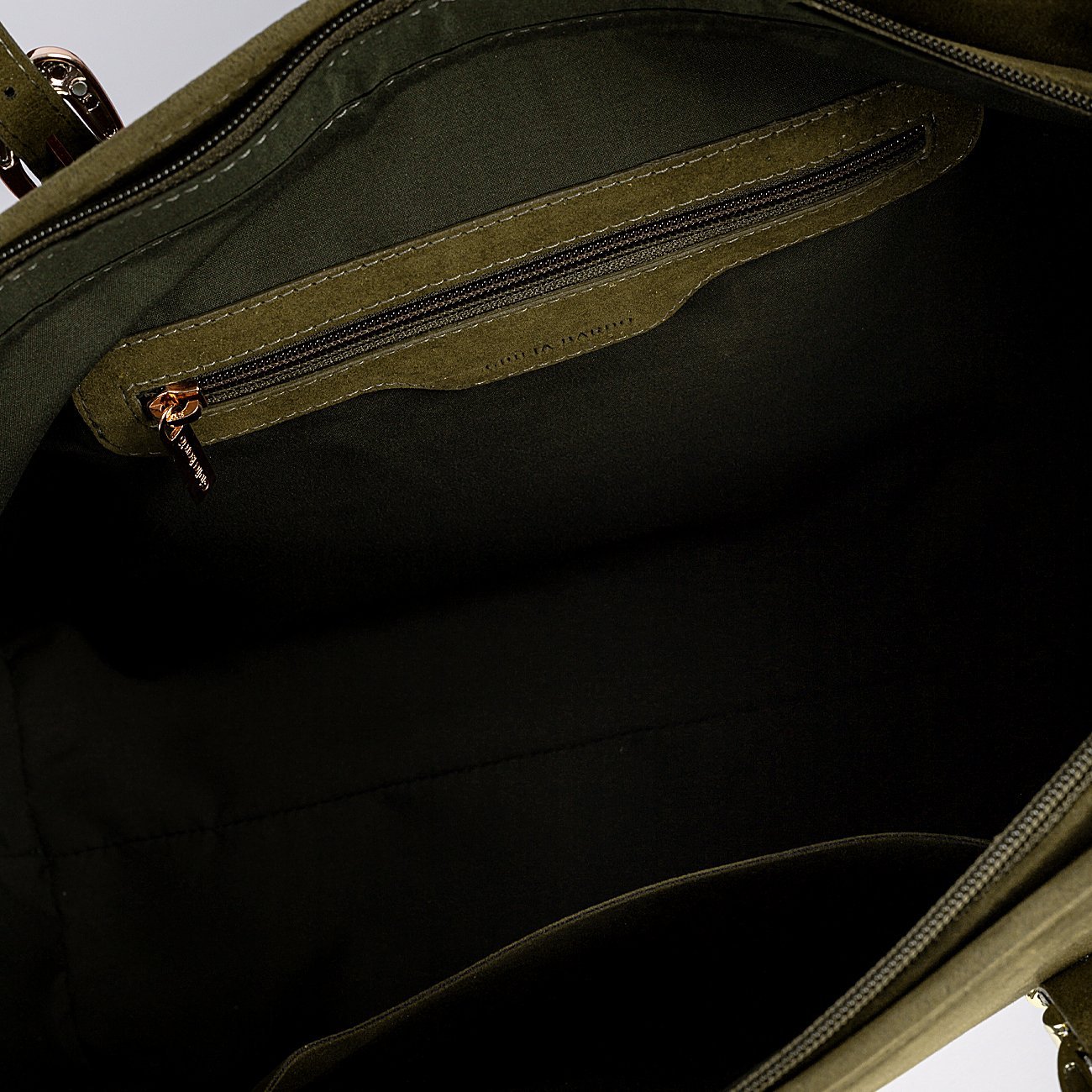 Bolsa Shopping Helena em Camurça Verde 3