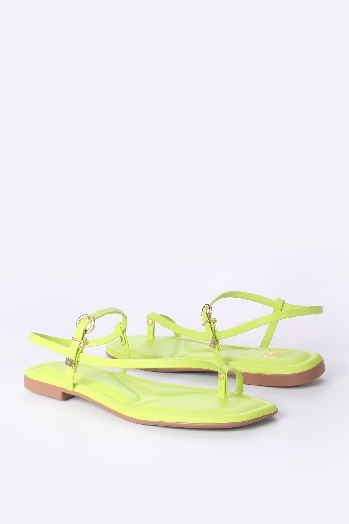 Sandália Rasteira com Tira lateral Amarelo 5