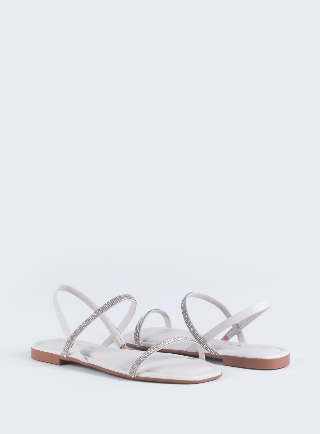 Sandália Tira de Strass Frente e Trás Branco 3