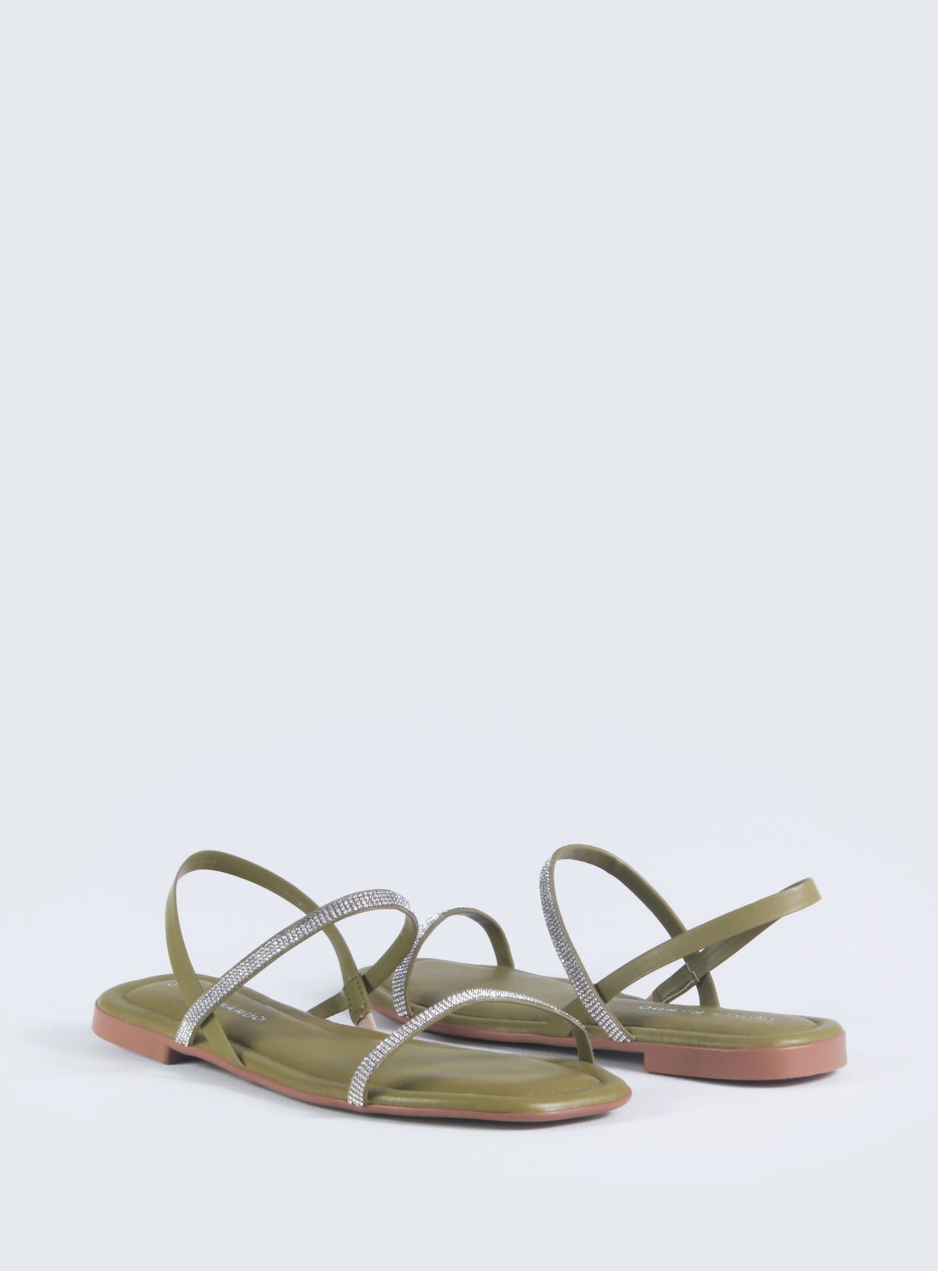 Sandália Tira de Strass Frente e Trás Verde 3