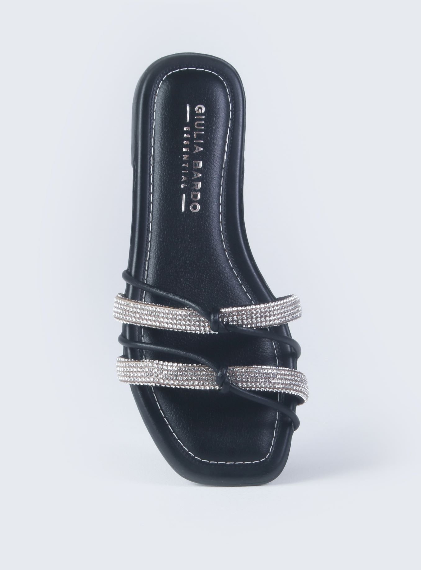 Sandália Nó Strass Preto 3