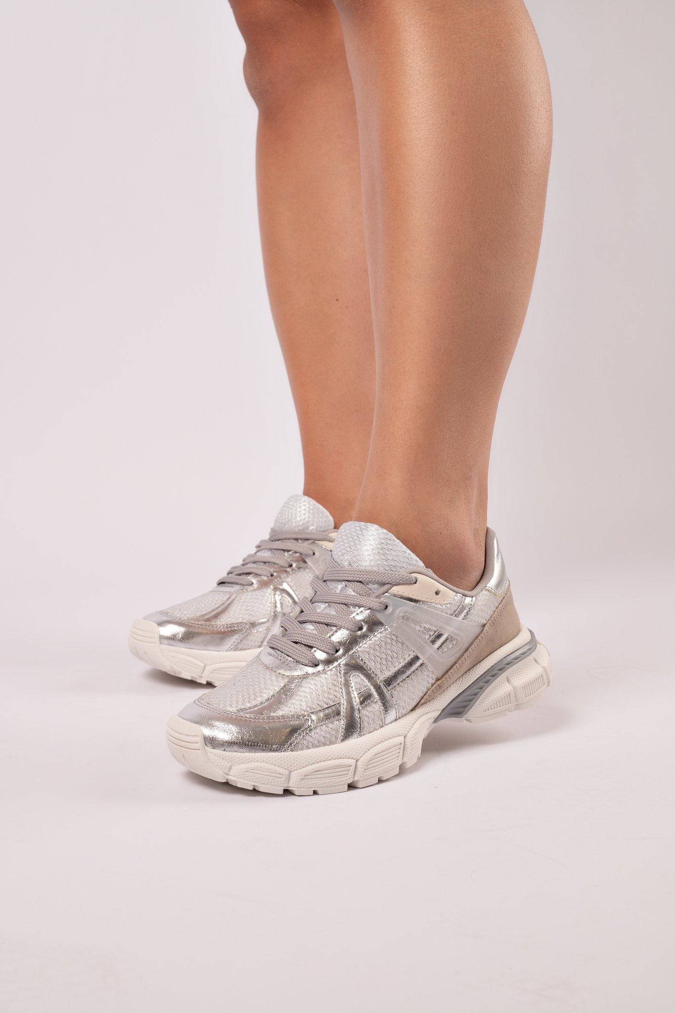 Tênis Fashion Trip Scarlett Branco/Prata 2