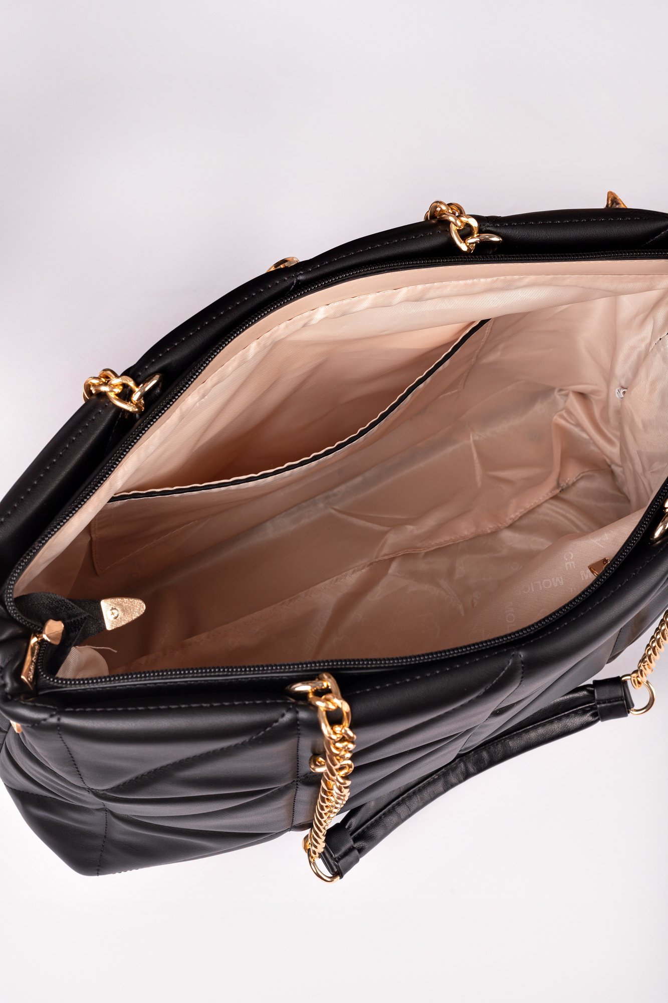 Bolsa Shopper Eliza em PU Preto 3