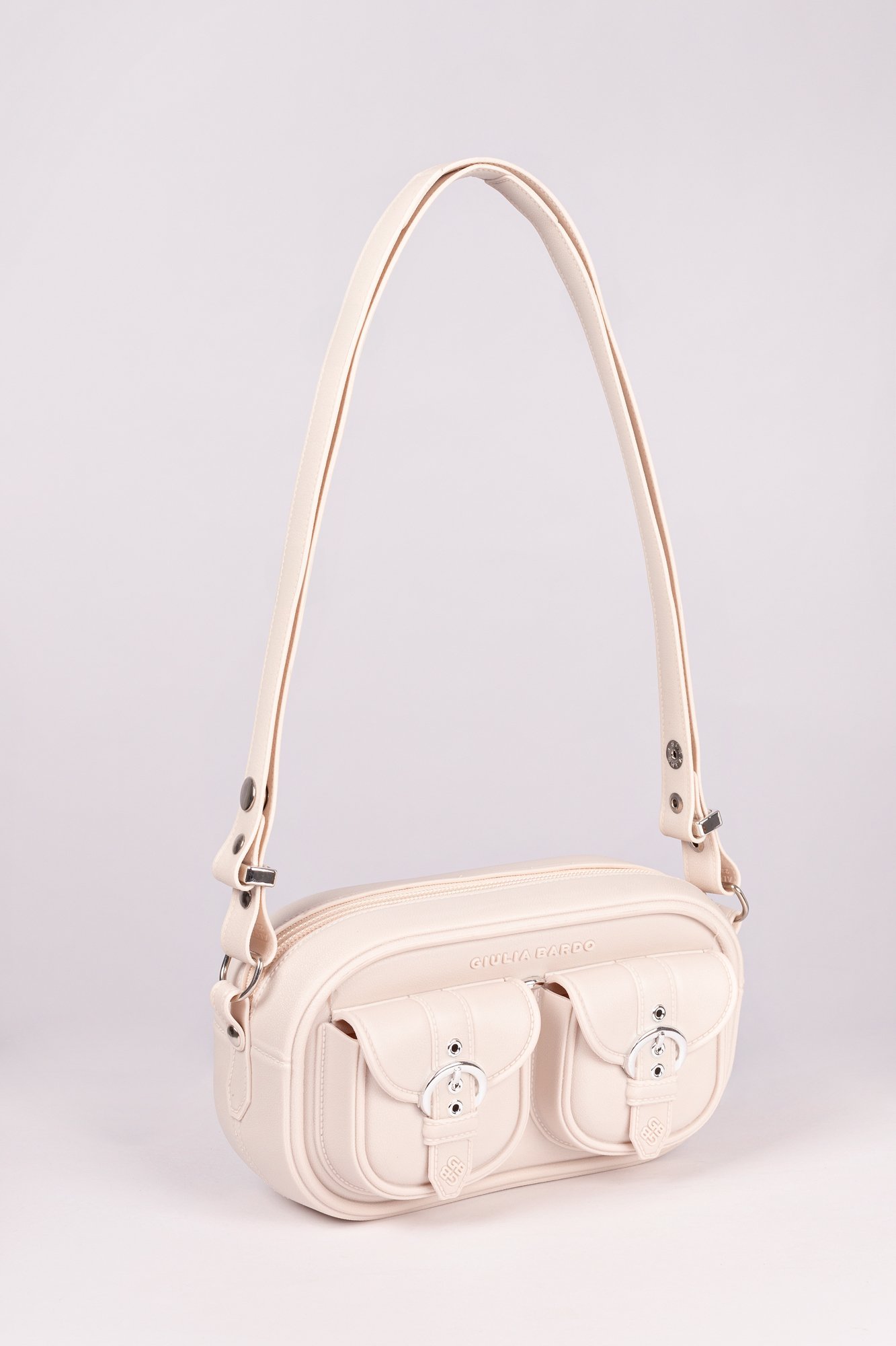 Bolsa Taylor de Ombro Transversal em PVC Branco 3