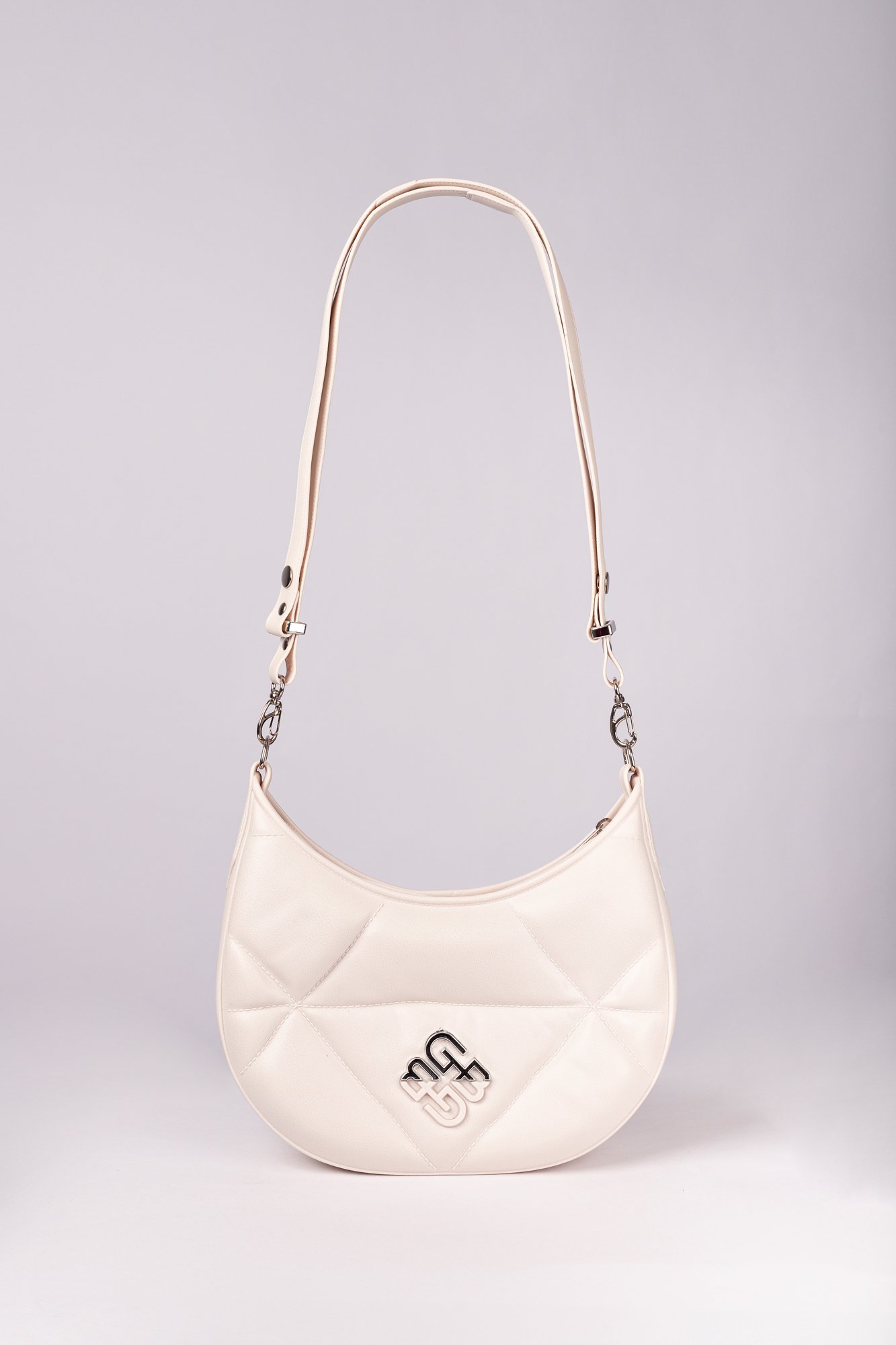 Bolsa Hobo Amabile Níquel em PVC FULL COMFORT