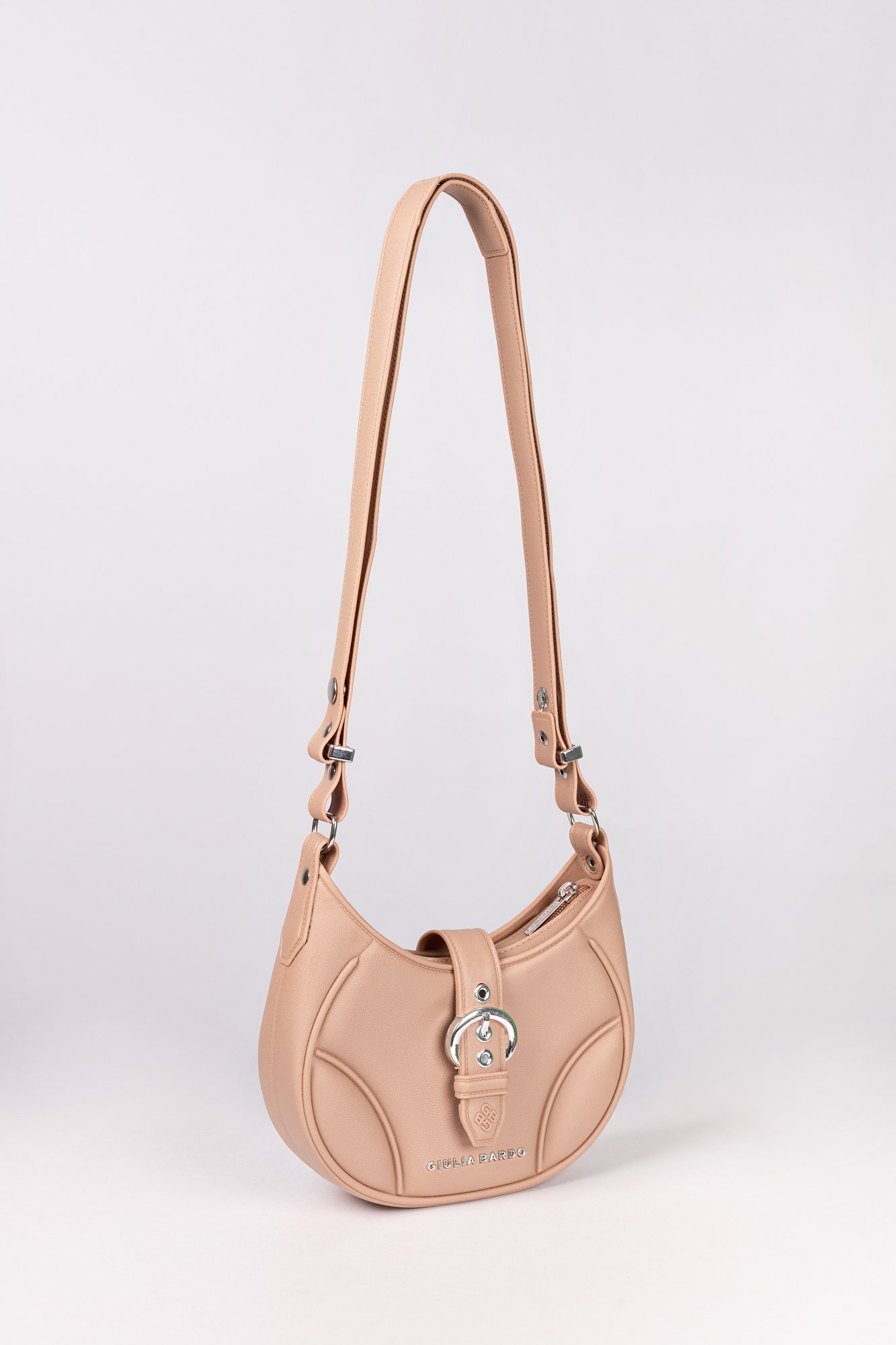 Bolsa Hobo Valentina em PVC Full Comfort Bege 3