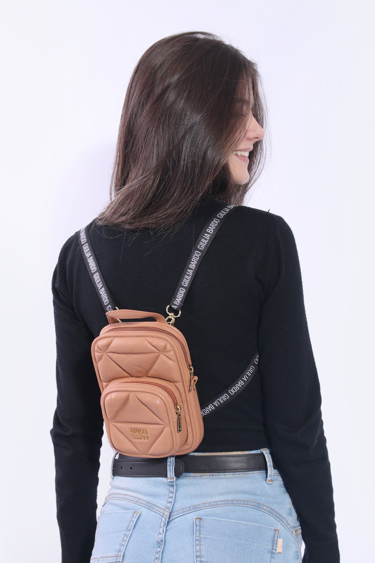 Mini Mochila Carol Bege 4