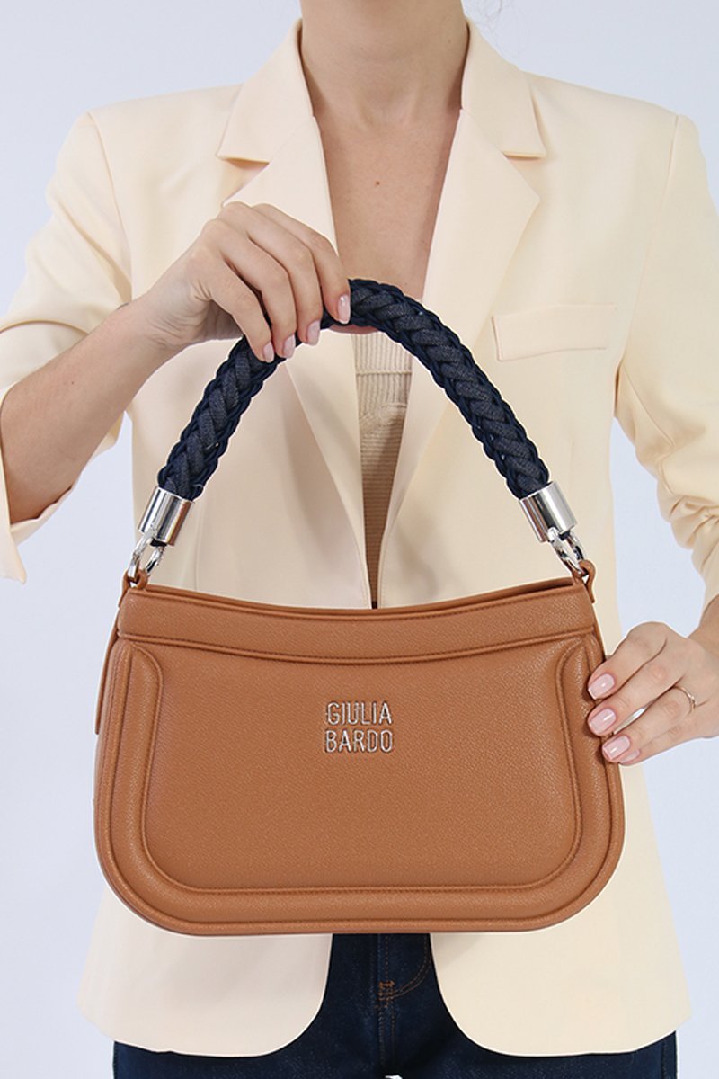 Bolsa Tiracolo Beth com Alça Macrame Marrom 2