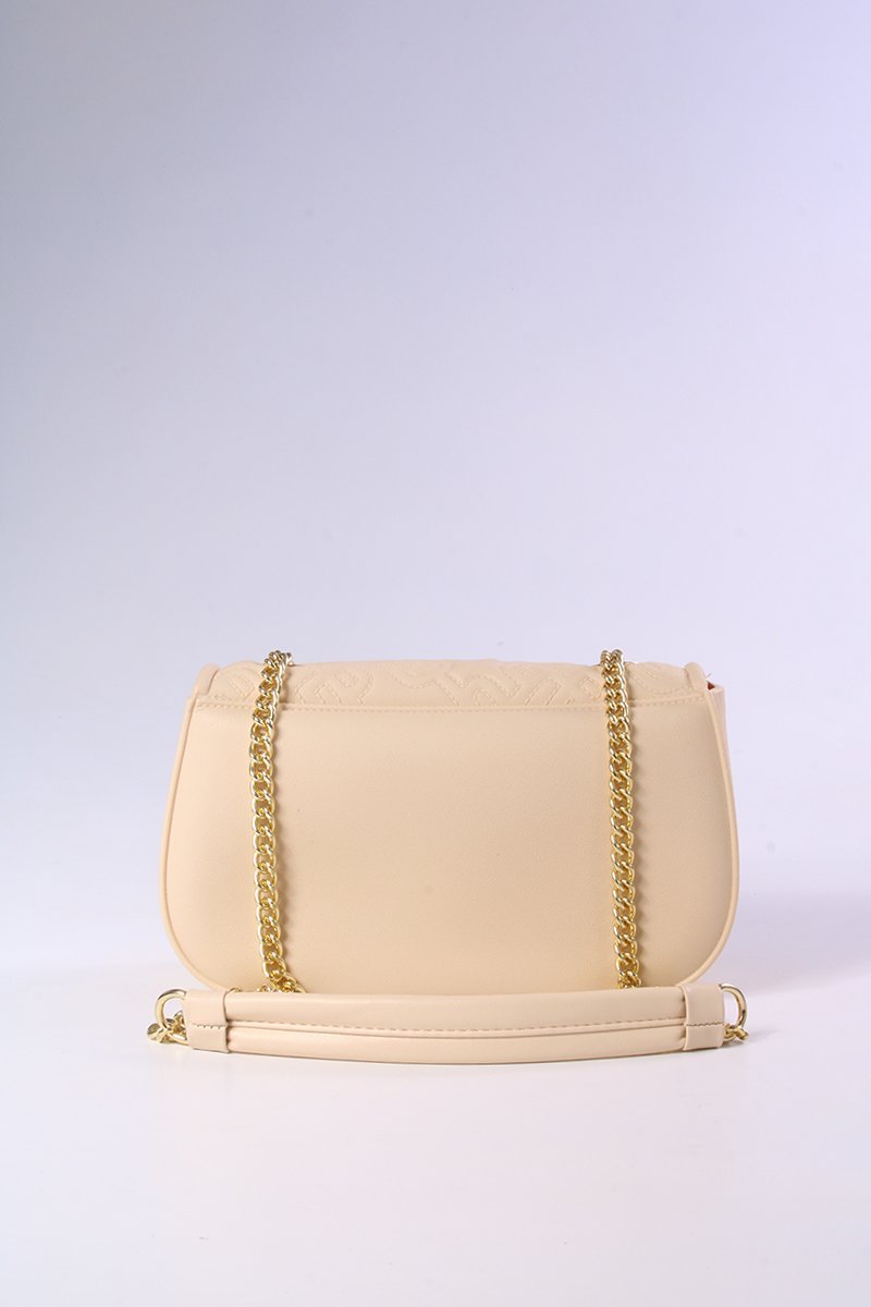 Bolsa Tiracolo Ana com Monograma Bege 3
