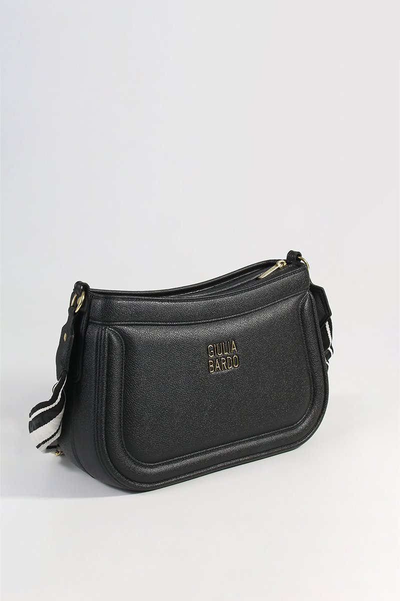 Bolsa Tiracolo Manu com alça Gorgurão Preto 3